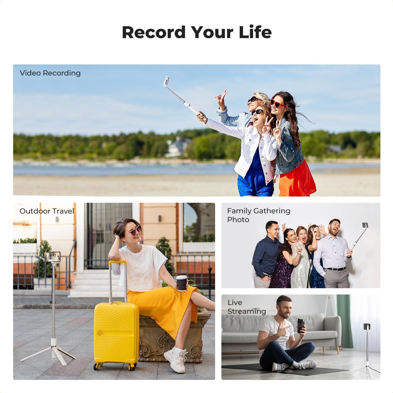 Trípode Selfie K&F CONCEPT 175cm con Control Remoto Bluetooth