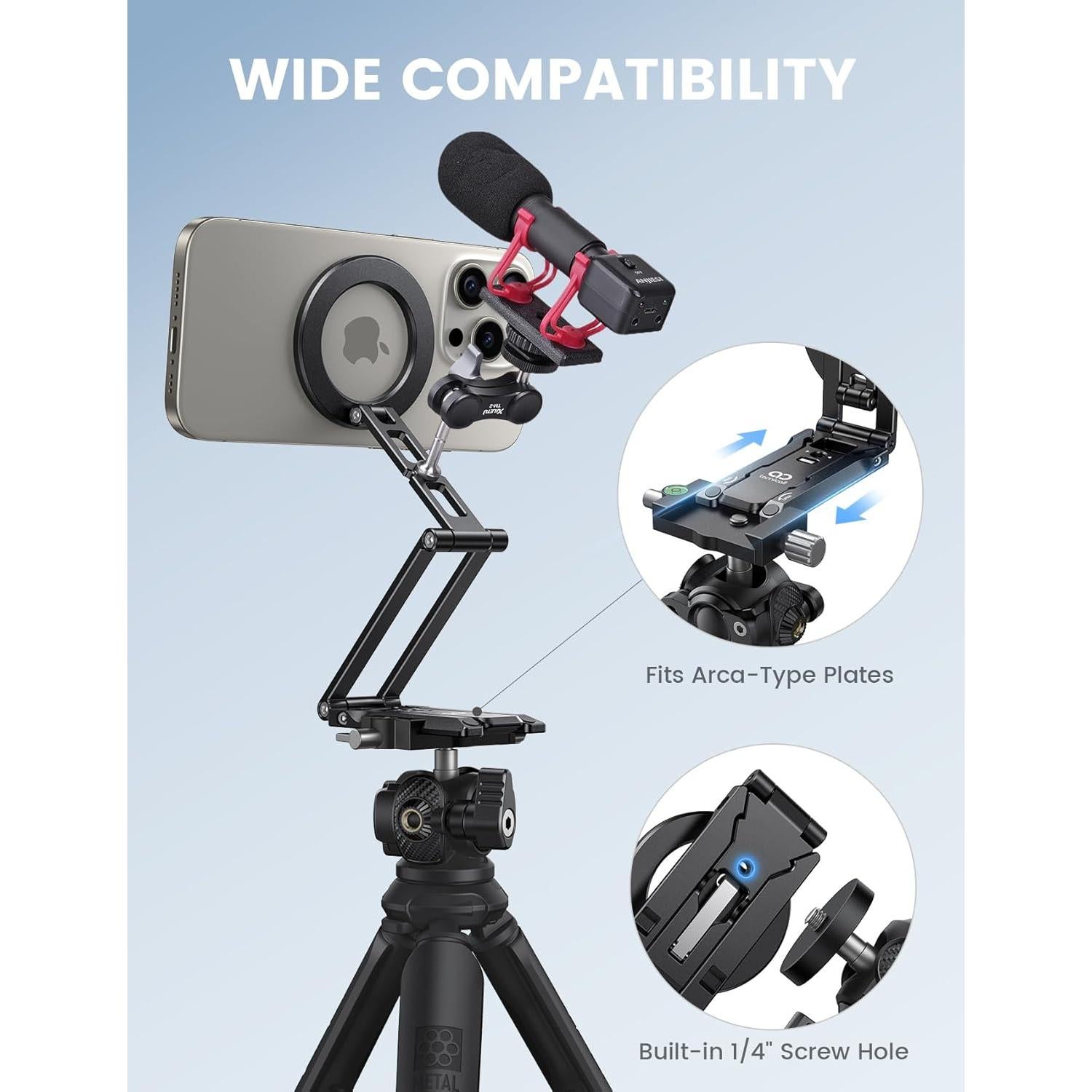 Soporte Trípode Magnético Lamicall para iPhone 17/16 Pro Max