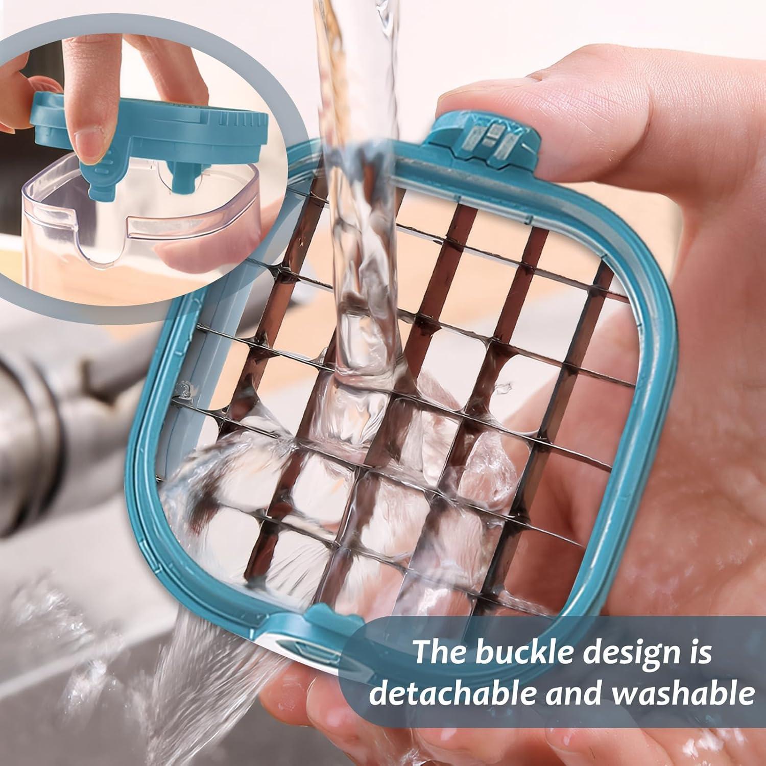 Cortador de Frutas y Verduras Xorim, Acero Inoxidable, Azul