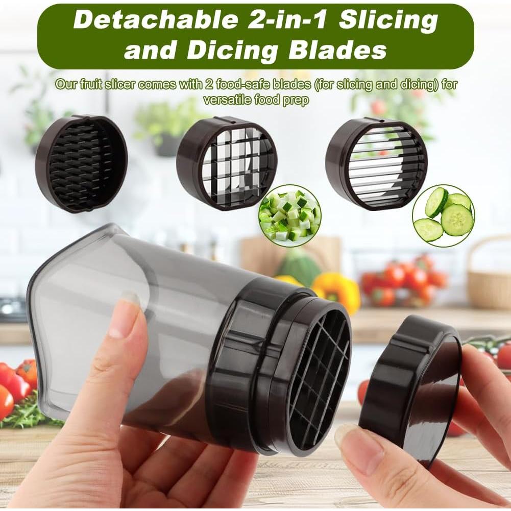 Cortador de Frutas TILZIKA con Cuchillas de Acero Inoxidable