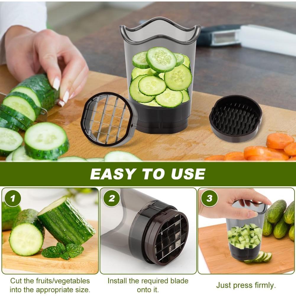 Cortador de Frutas TILZIKA con Cuchillas de Acero Inoxidable