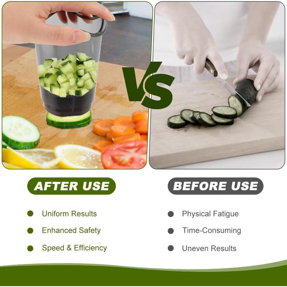 Cortador de Frutas TILZIKA con Cuchillas de Acero Inoxidable