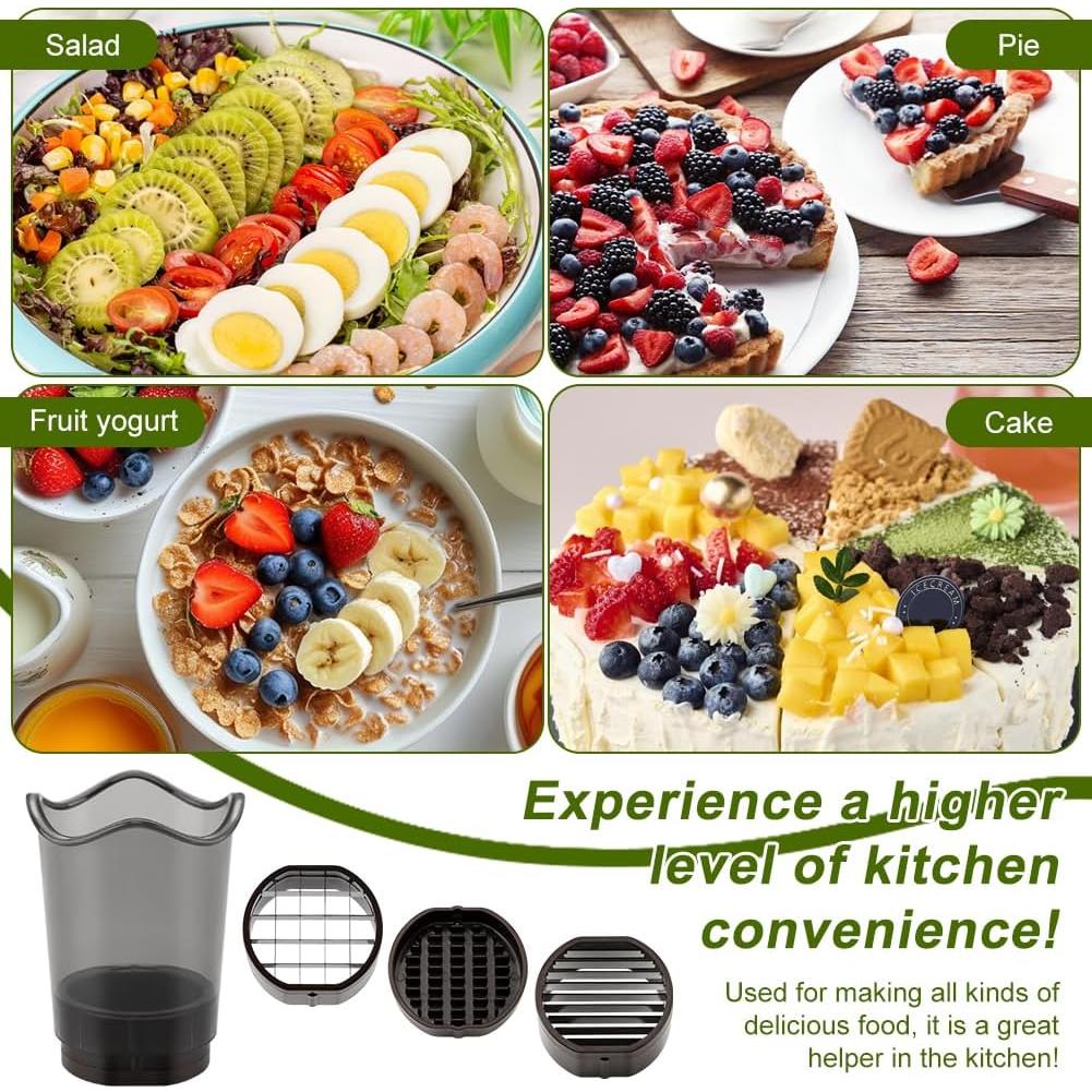 Cortador de Frutas TILZIKA con Cuchillas de Acero Inoxidable