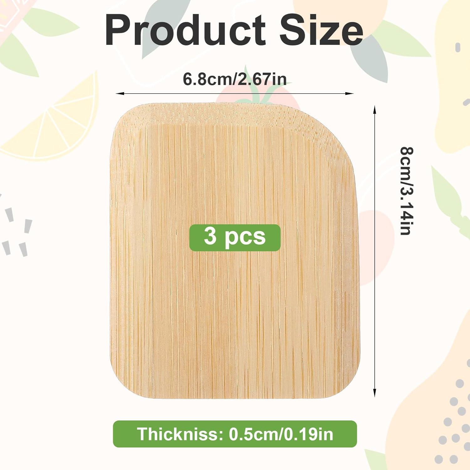 Juego de 3 Raspadores de Bambú Eldraqth para Utensilios