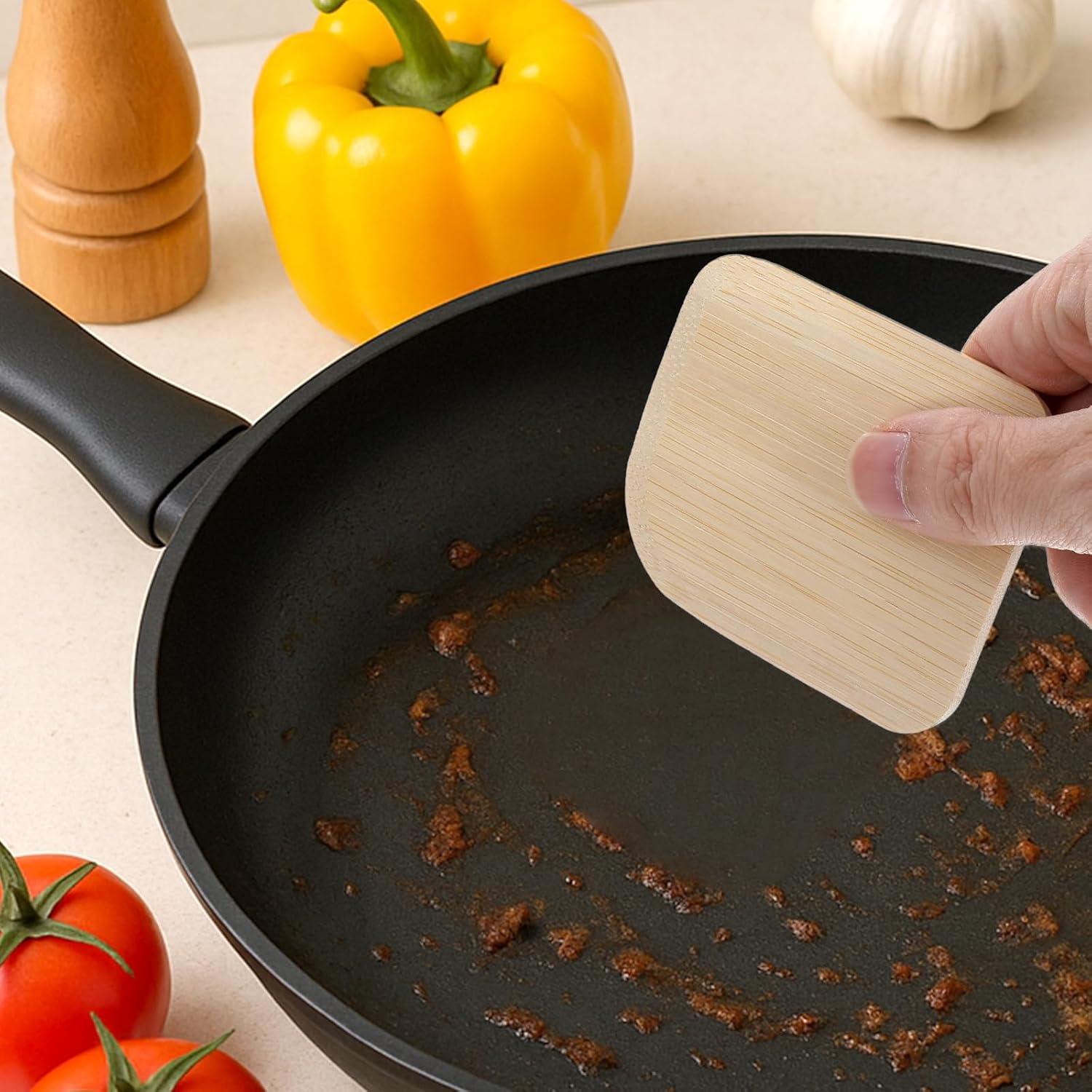 Juego de 3 Raspadores de Bambú Eldraqth para Utensilios