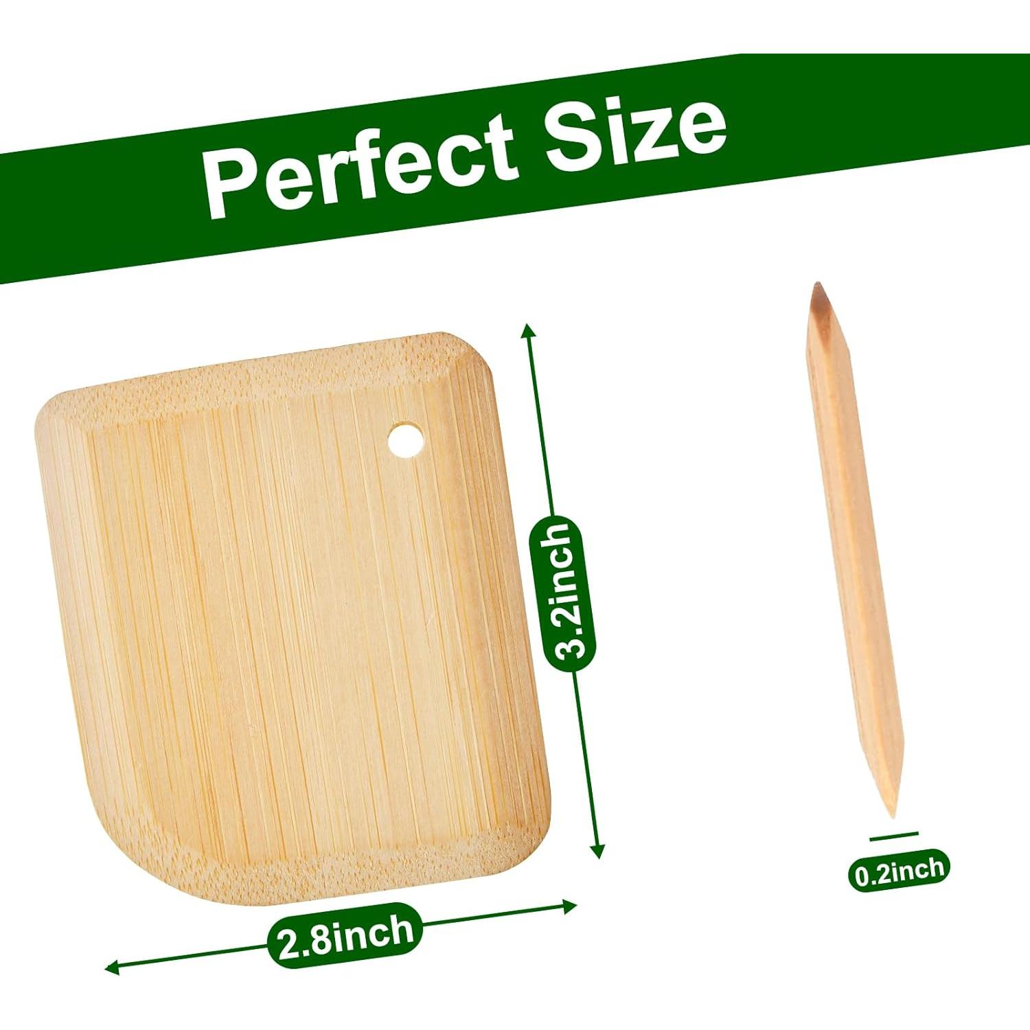 Raspador de Bambú Luviancy 2 Pcs Multiusos 8.4x7.1cm