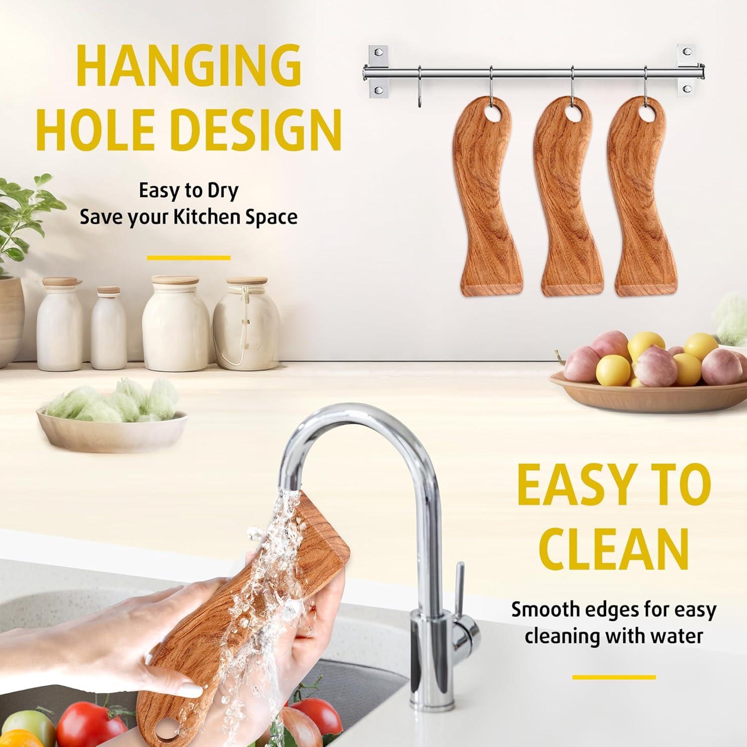 Raspador de Madera VTUNA para Ollas y Sartenes - Ergonomía y Calidad