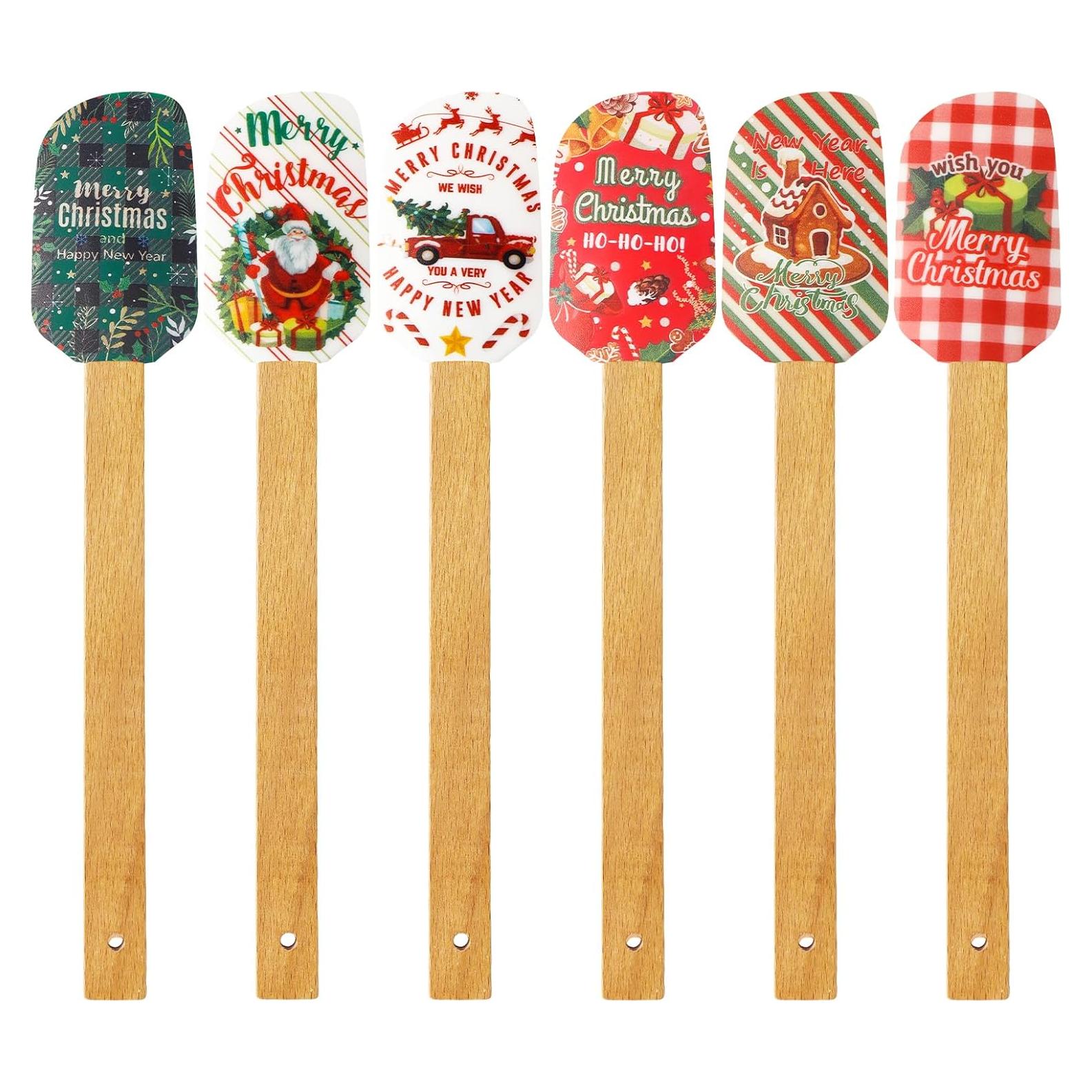 Espátula de Silicona Patelai para Navidad - 6 Piezas Multicolor