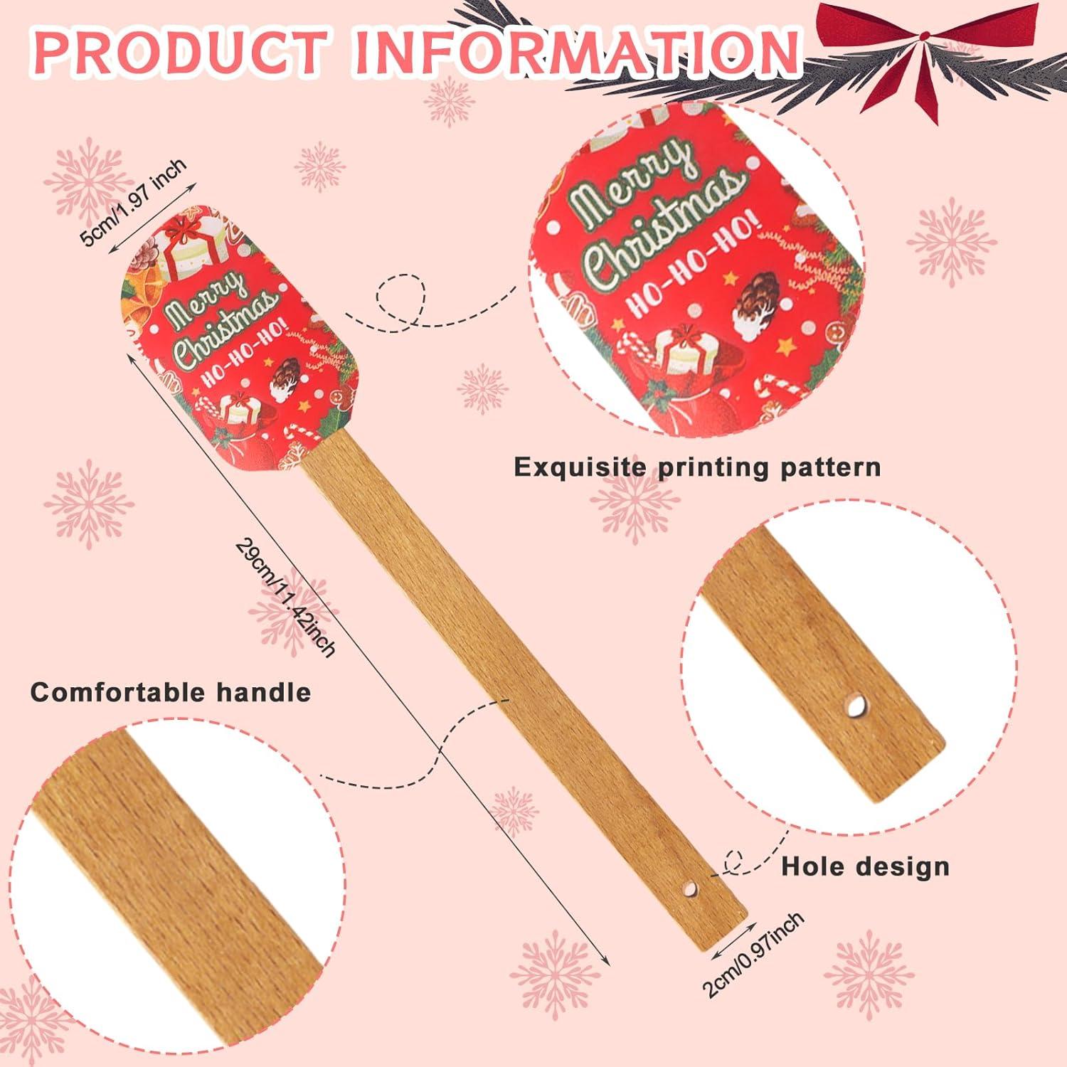 Espátula de Silicona Patelai para Navidad - 6 Piezas Multicolor