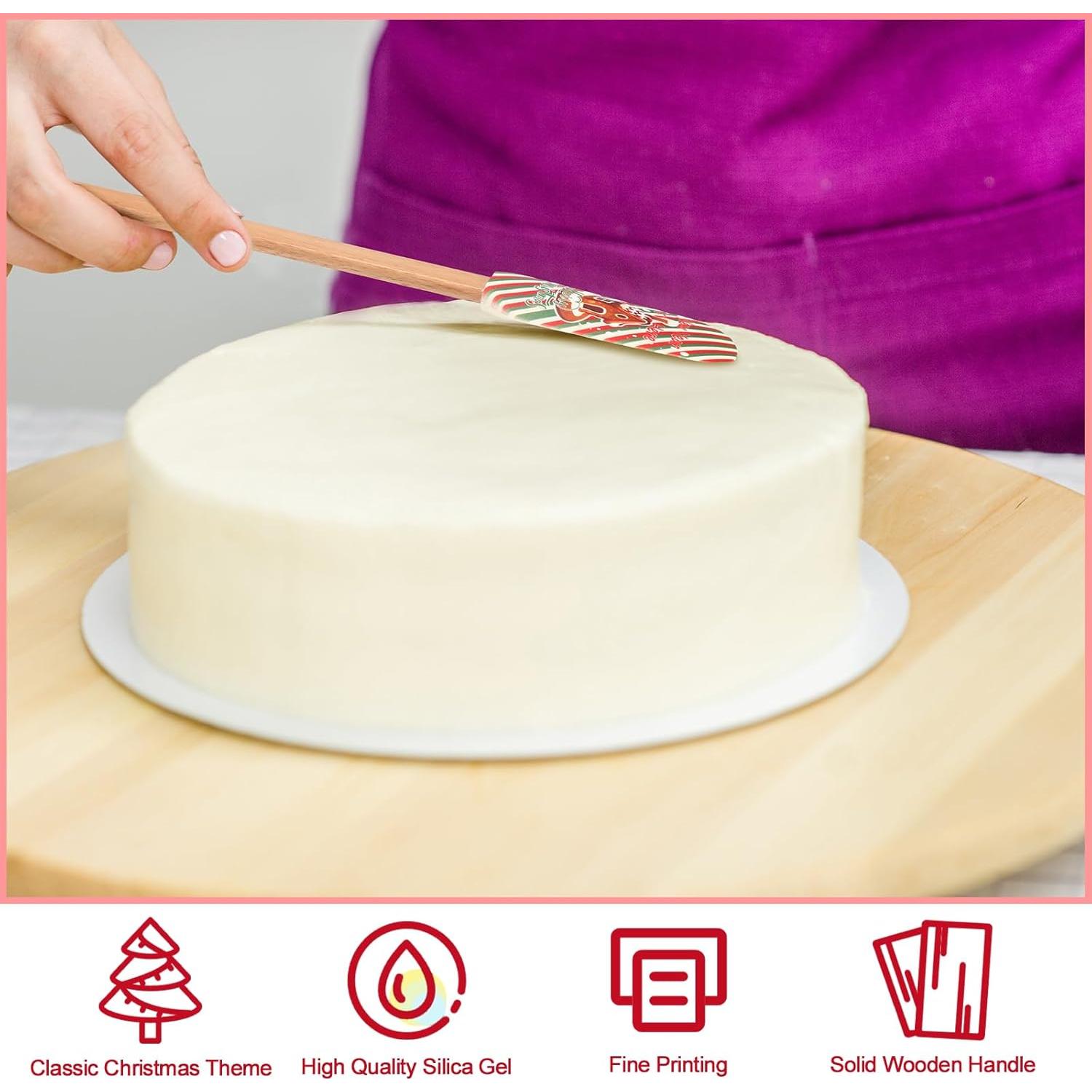 Espátula de Silicona Patelai para Navidad - 6 Piezas Multicolor