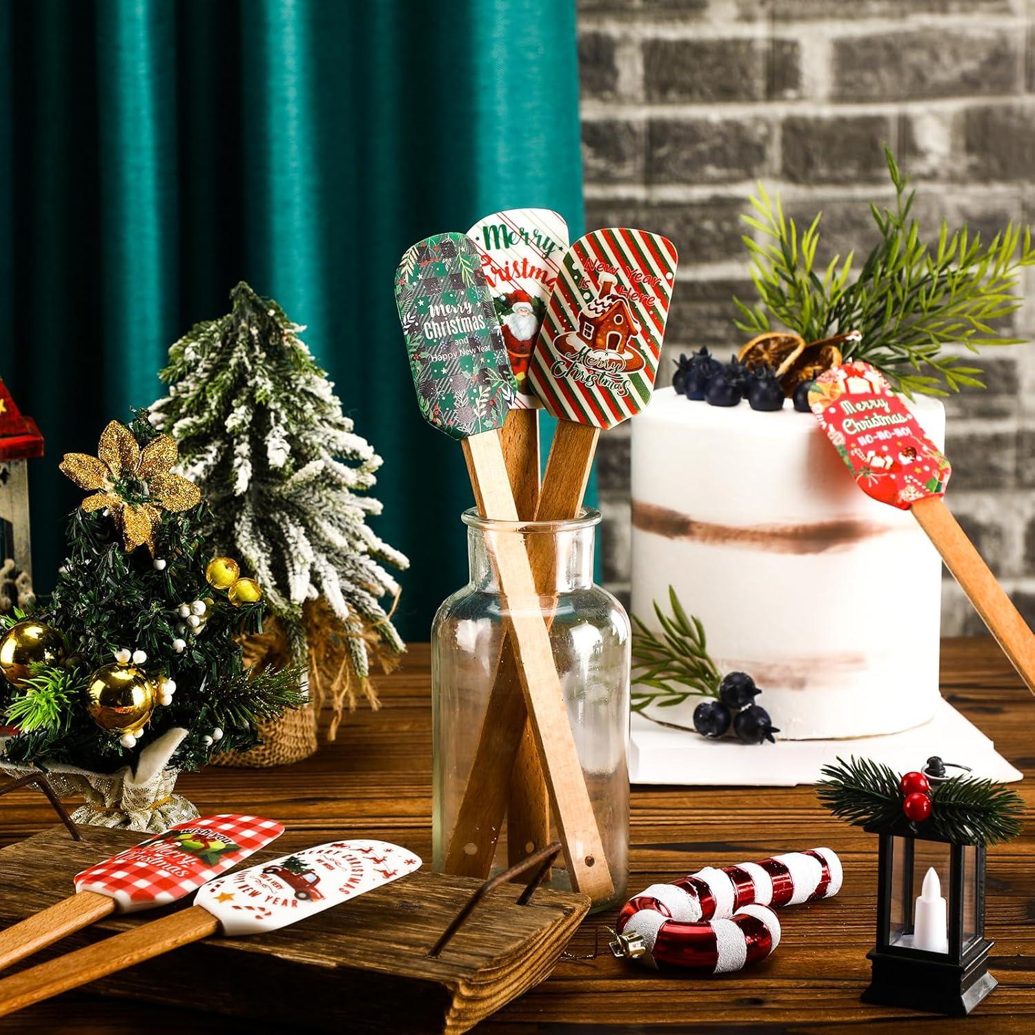 Espátula de Silicona Patelai para Navidad - 6 Piezas Multicolor