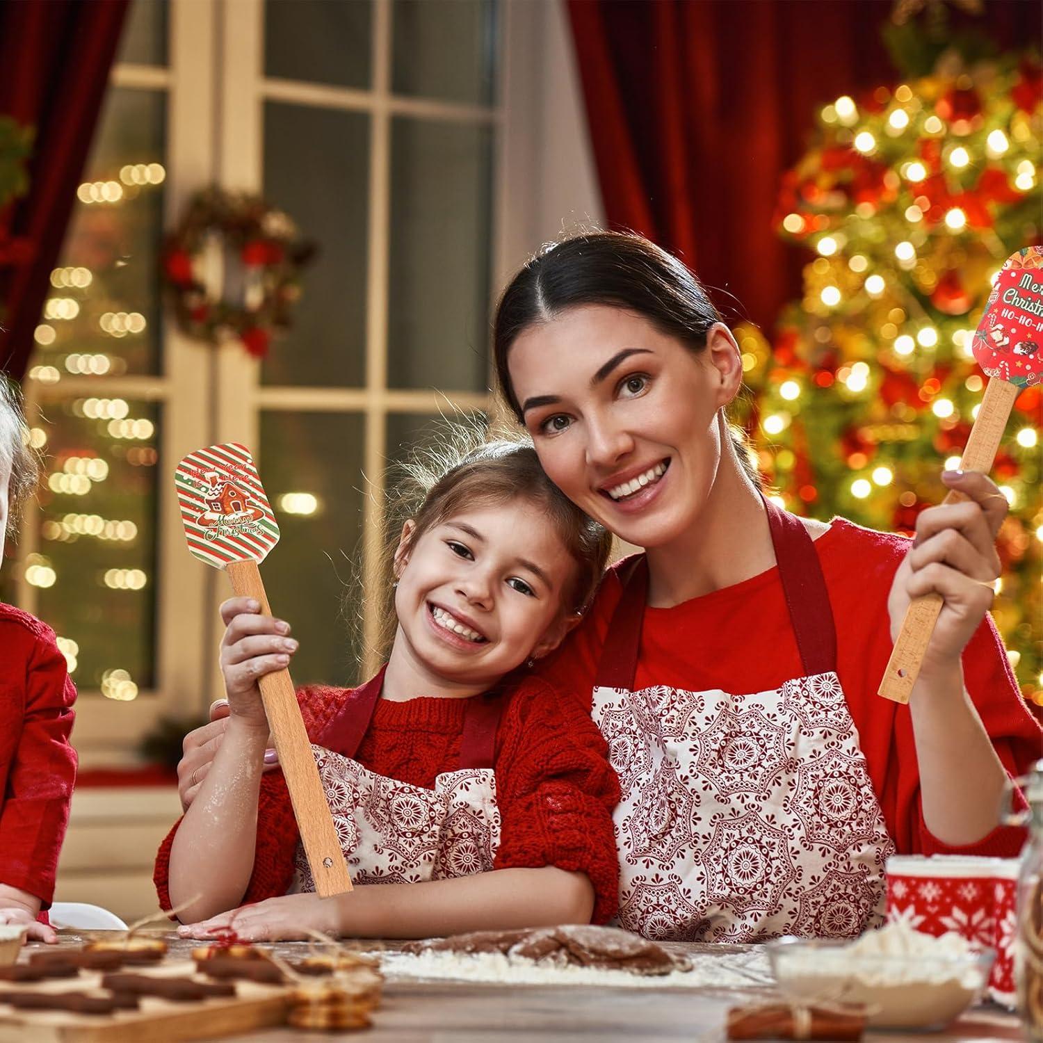 Espátula de Silicona Patelai para Navidad - 6 Piezas Multicolor