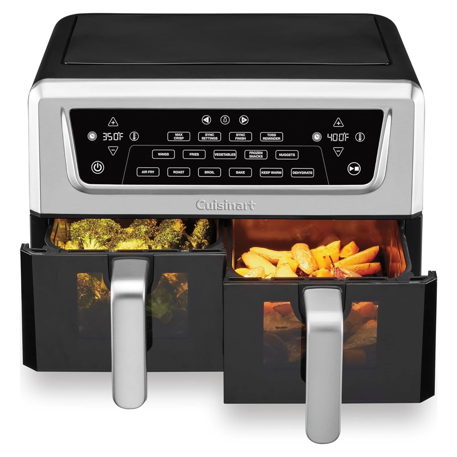 Freidora de Aire Doble Canasta Cuisinart 11 Qt 1800W