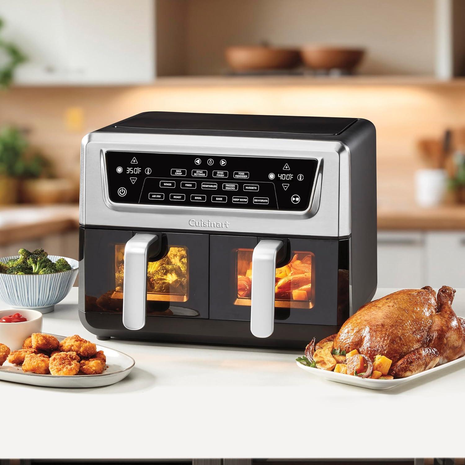 Freidora de Aire Doble Canasta Cuisinart 11 Qt 1800W