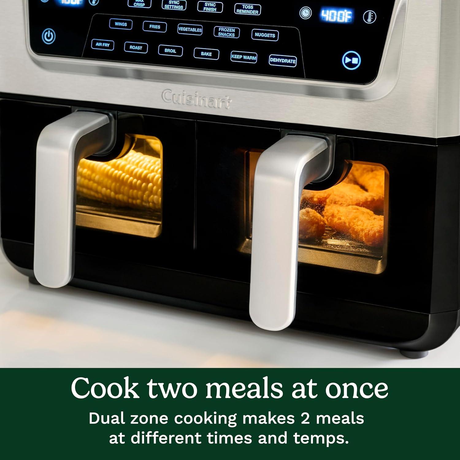 Freidora de Aire Doble Canasta Cuisinart 11 Qt 1800W