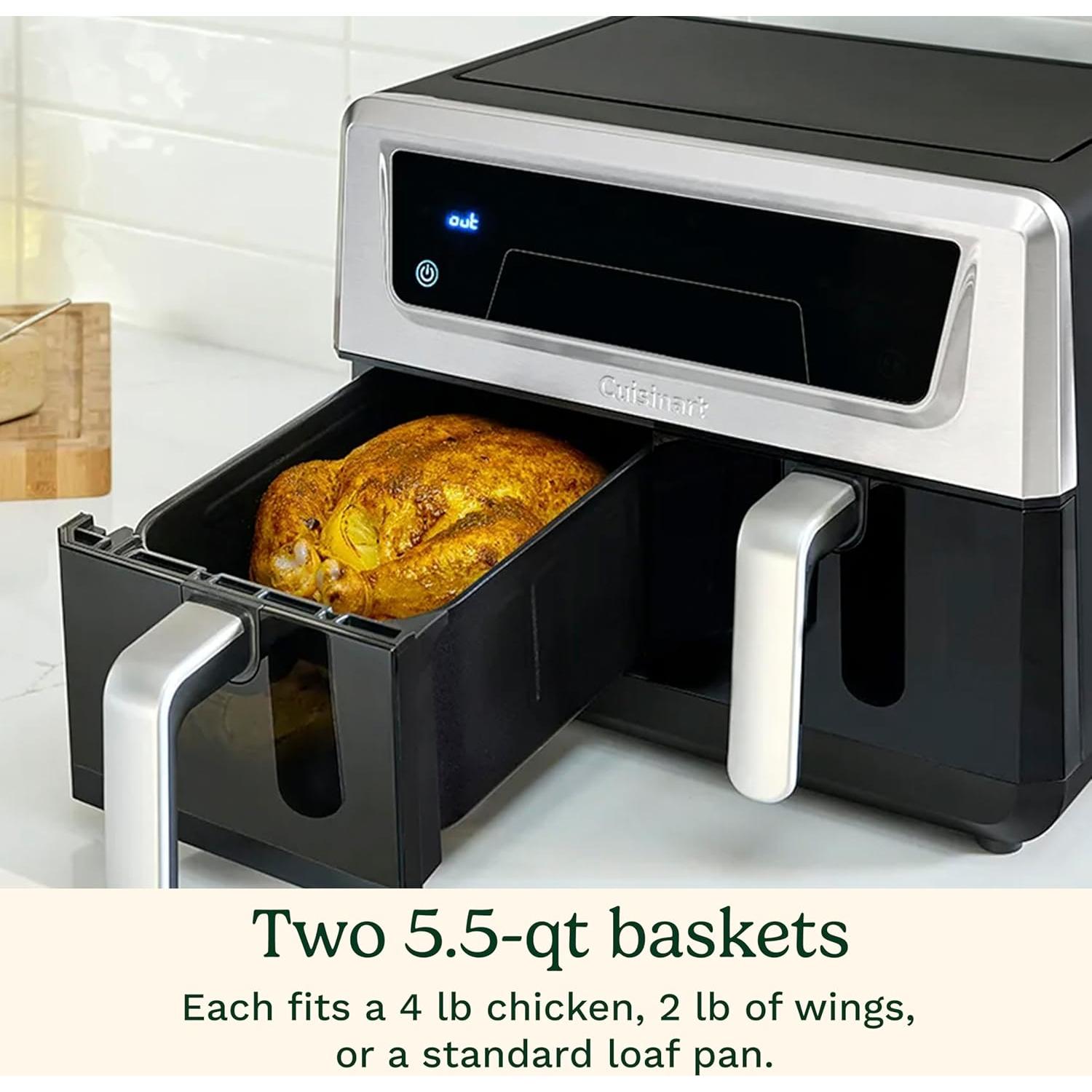Freidora de Aire Doble Canasta Cuisinart 11 Qt 1800W