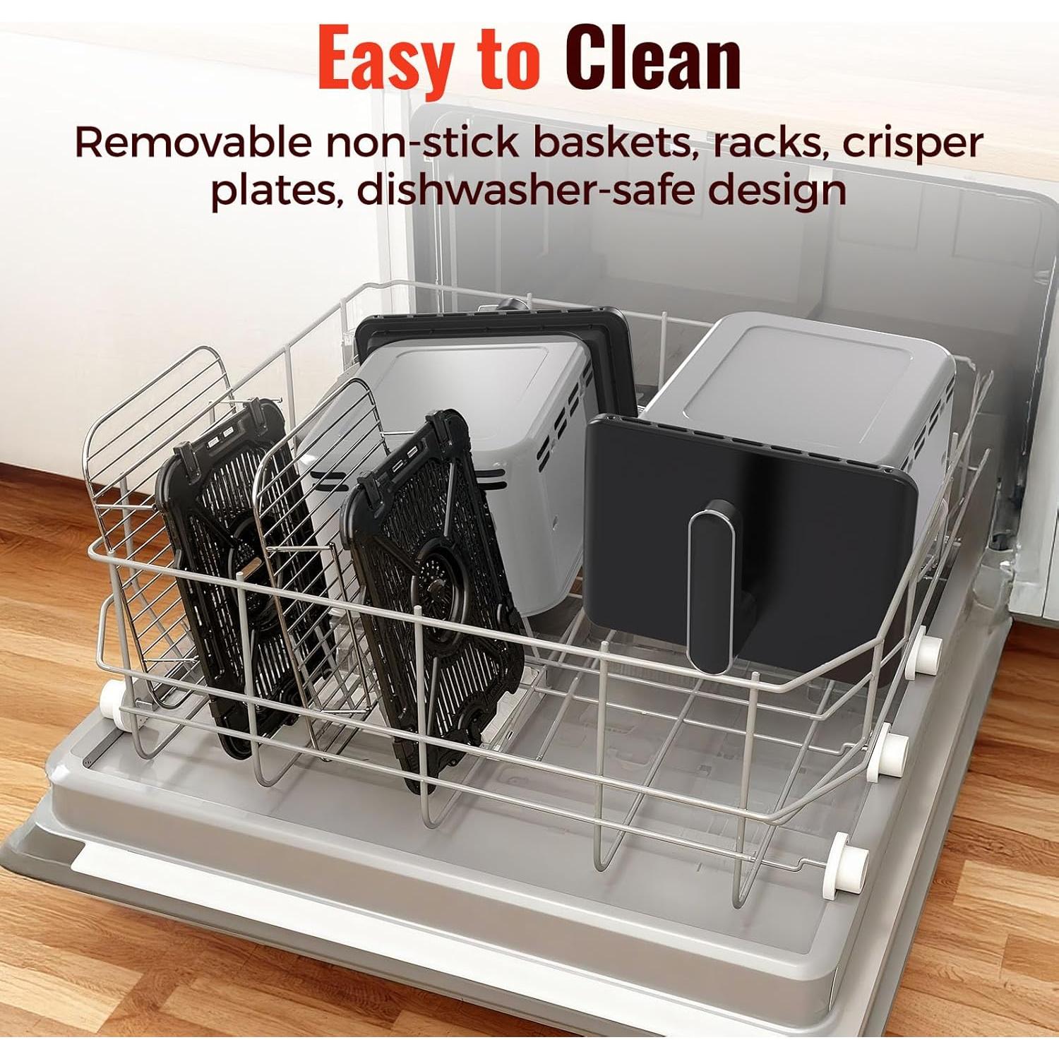 Freidora de Aire WETIE KKZ-12D020AA-H 11.6QT Doble Cesta