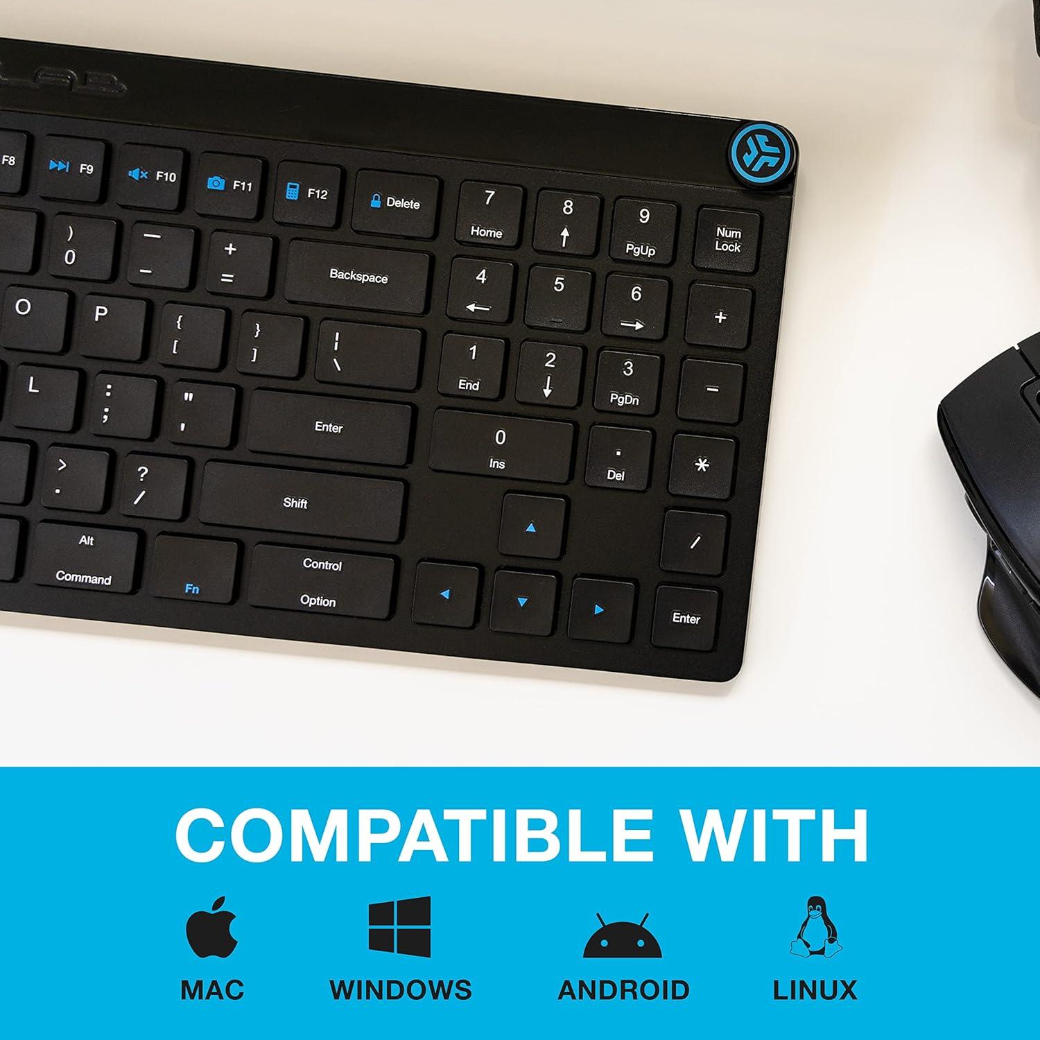 Teclado Inalámbrico JLab JBuds, Bluetooth 5.2, 95 Teclas