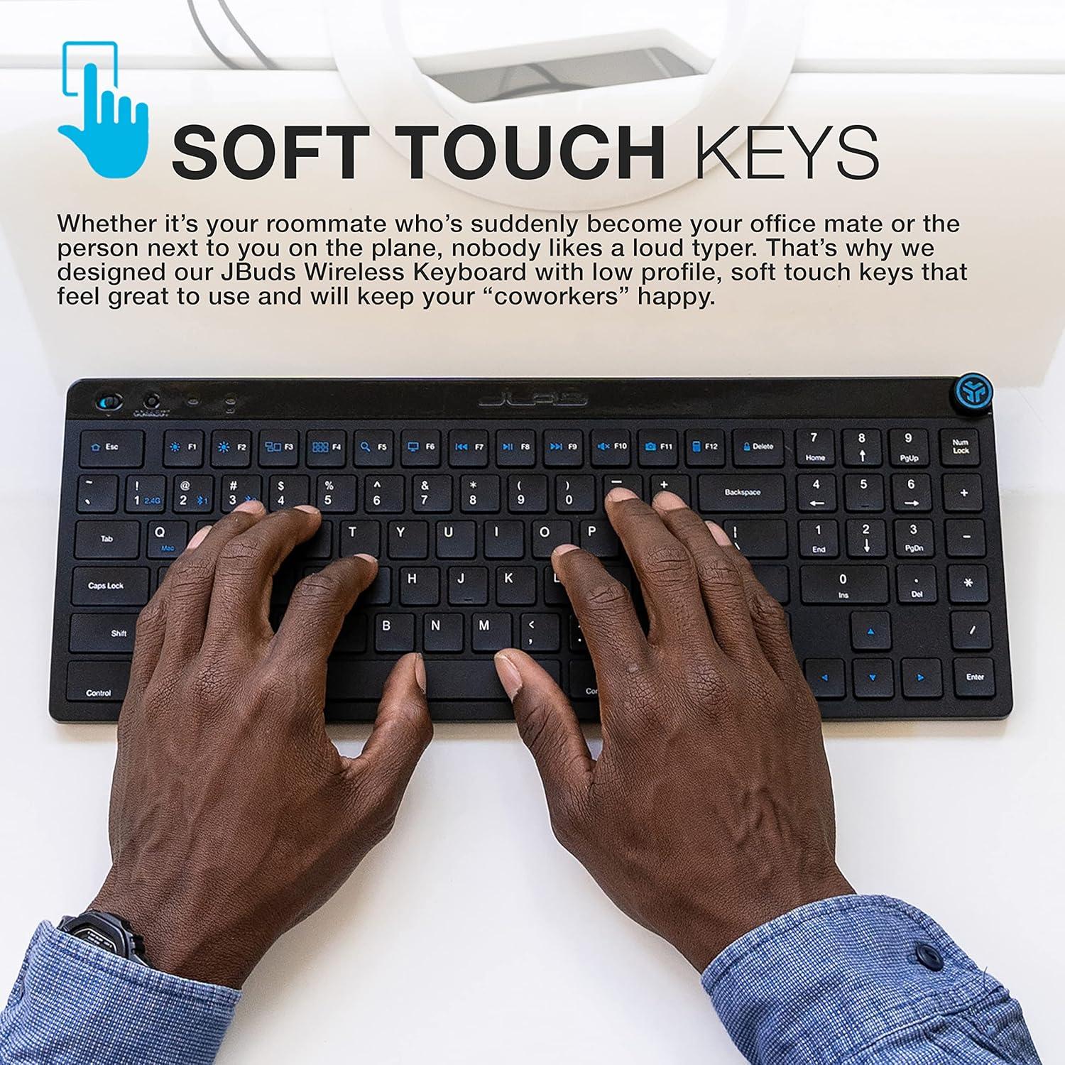 Teclado Inalámbrico JLab JBuds, Bluetooth 5.2, 95 Teclas