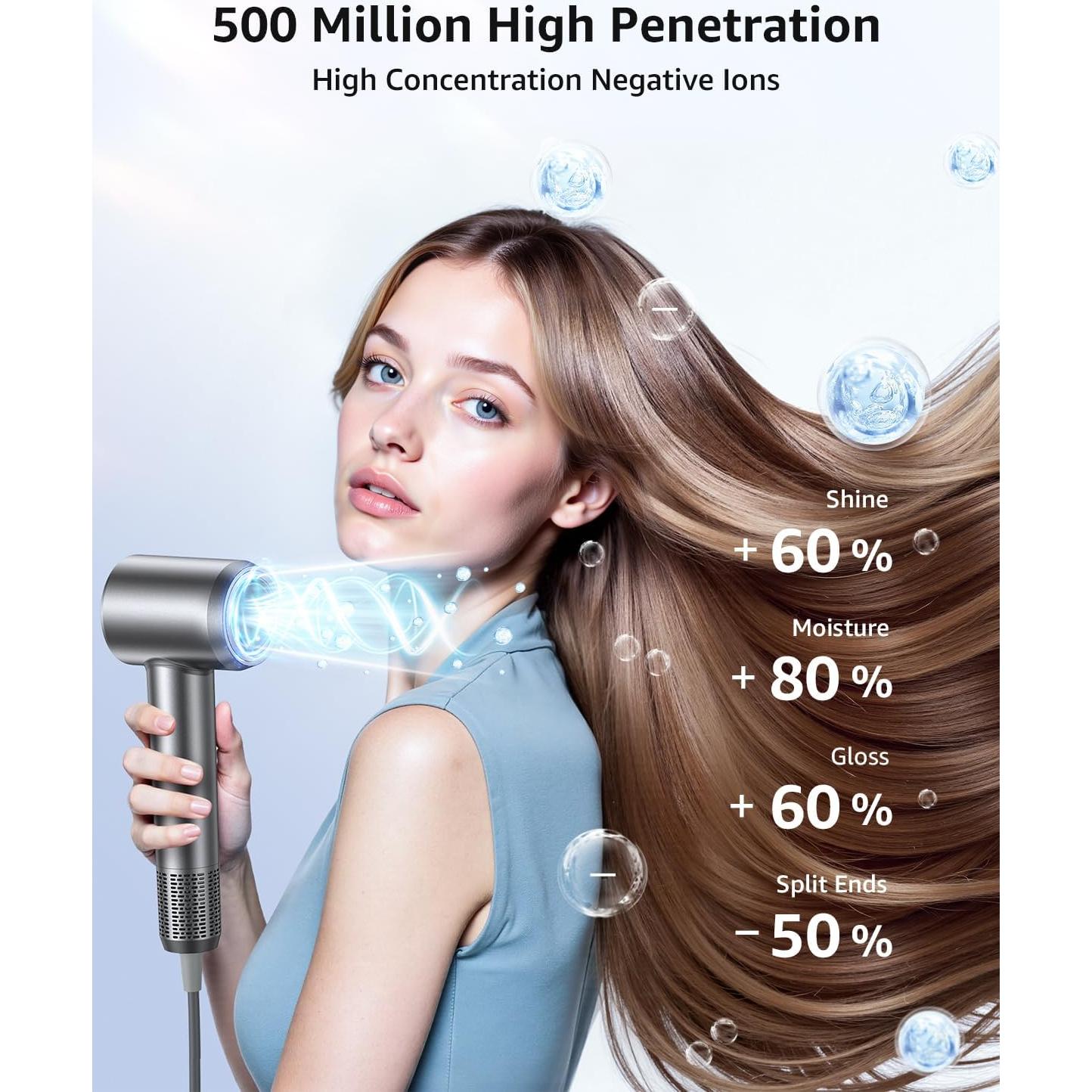 Secador de Pelo Iónico Profesional Tailulu HF03 200M Iones Negativos