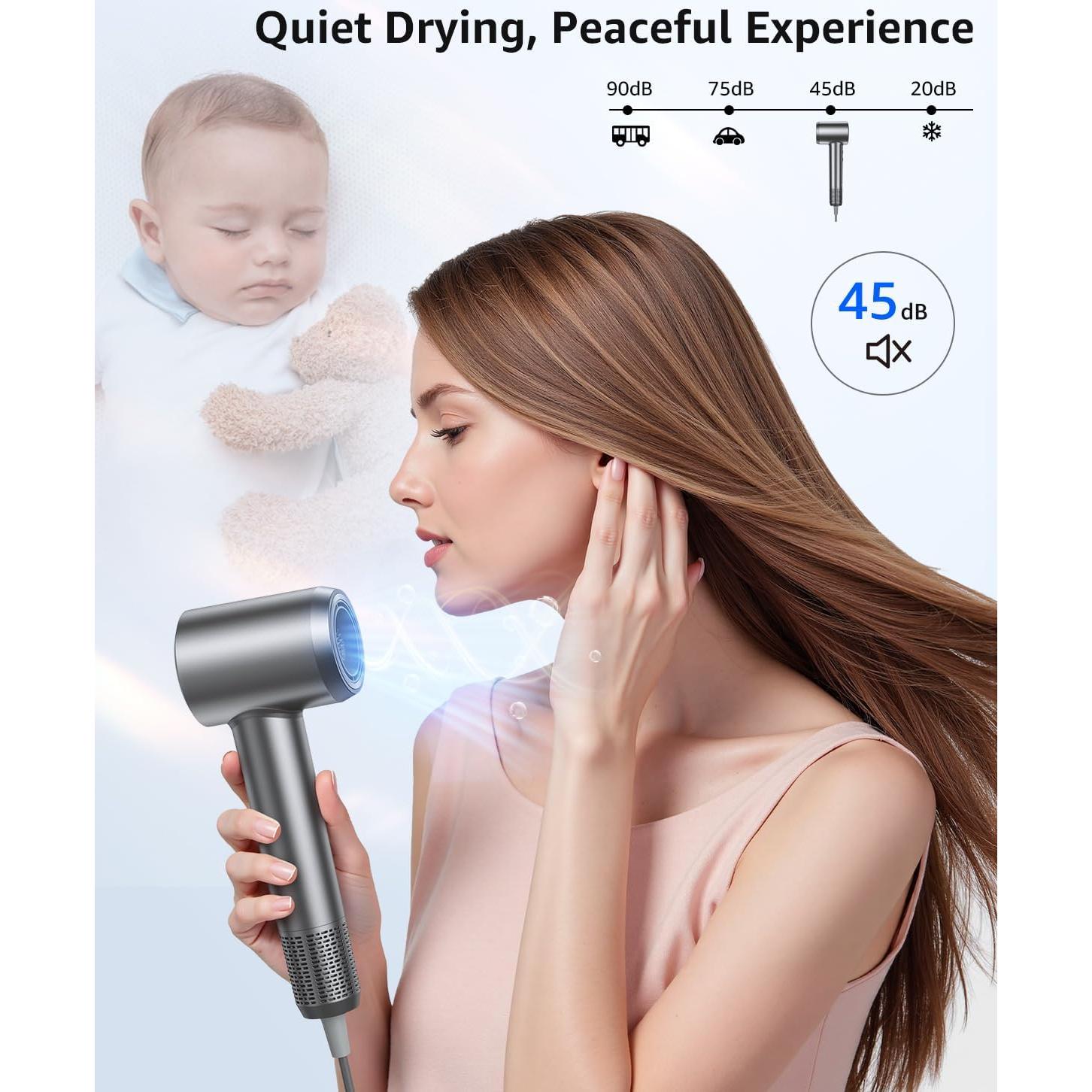 Secador de Pelo Iónico Profesional Tailulu HF03 200M Iones Negativos