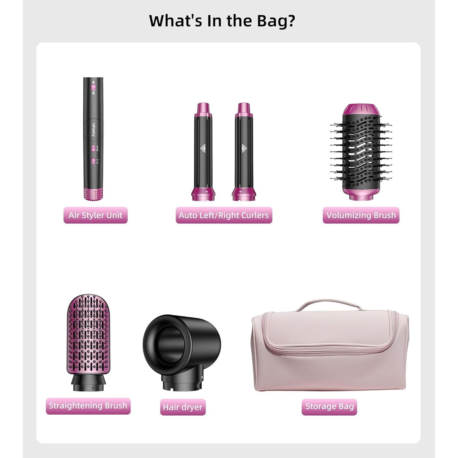 Estilizador de Cabello 5 en 1 UPoetry - Secador y Rizador