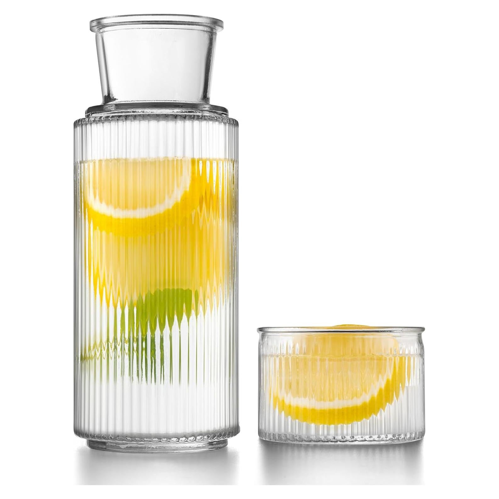 Juego de Jarra y Vaso de Vidrio DmmyAlzx 800ml y 210ml