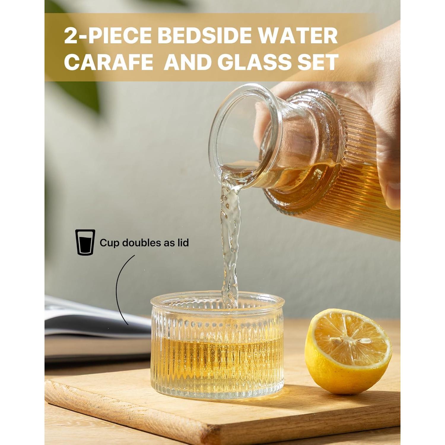 Juego de Jarra y Vaso de Vidrio DmmyAlzx 800ml y 210ml