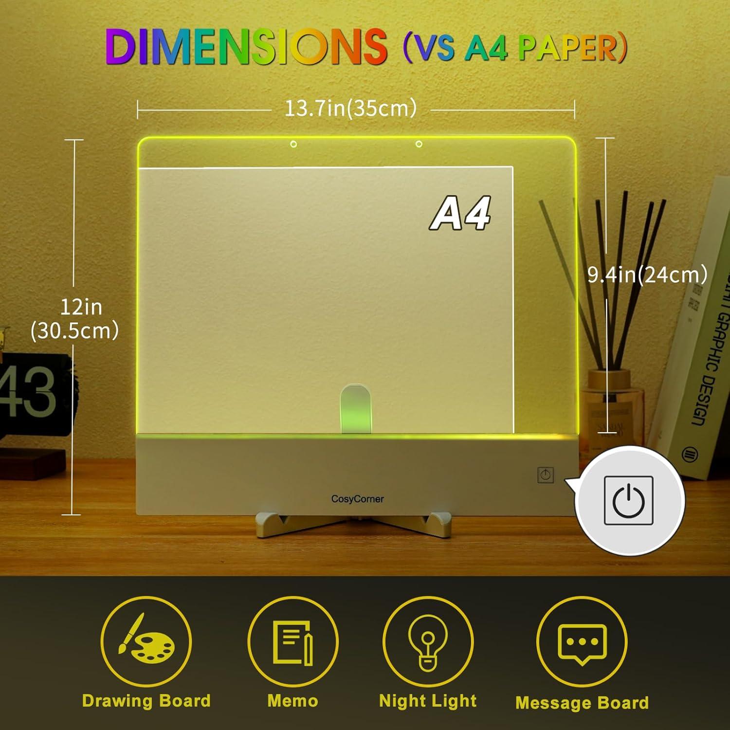 Tablero de Dibujo LED CosyCorner 34.8x24.1cm Recargable