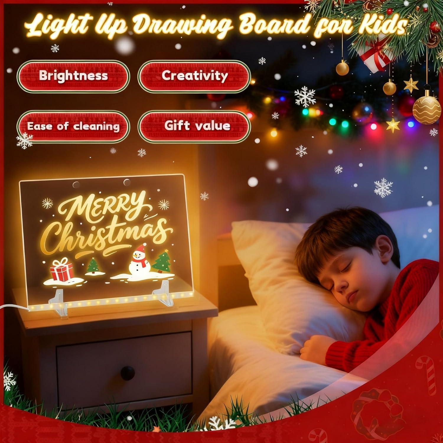 Tablero de Notas LED NEYSXYU 38.1x25.4cm 7 Colores 4 Modos