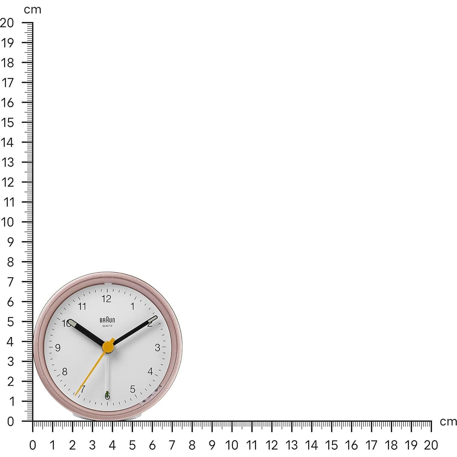 Reloj Despertador Analógico Braun BC12PW Rosa con Luz