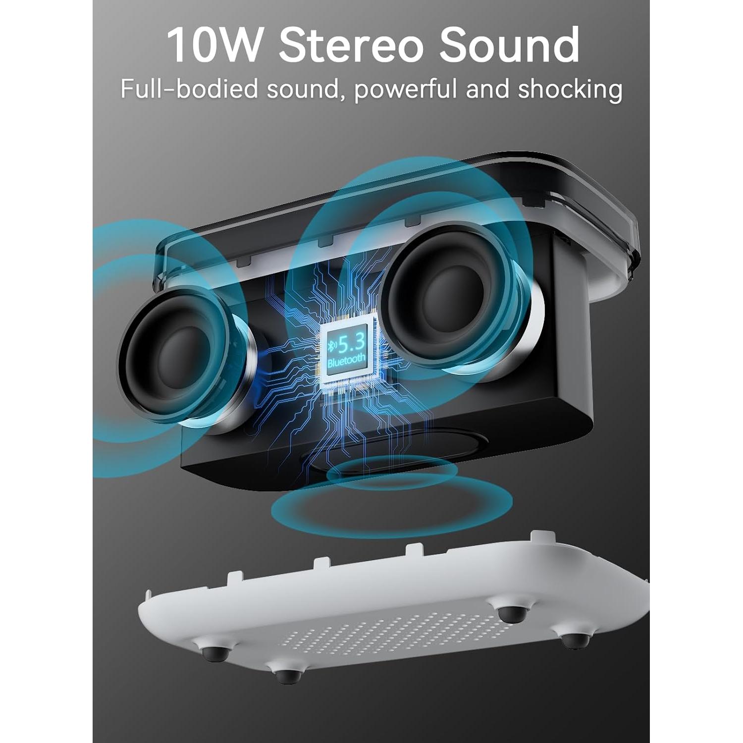 Reloj Despertador Bluetooth Reatsoc R168 con Cargador 10W