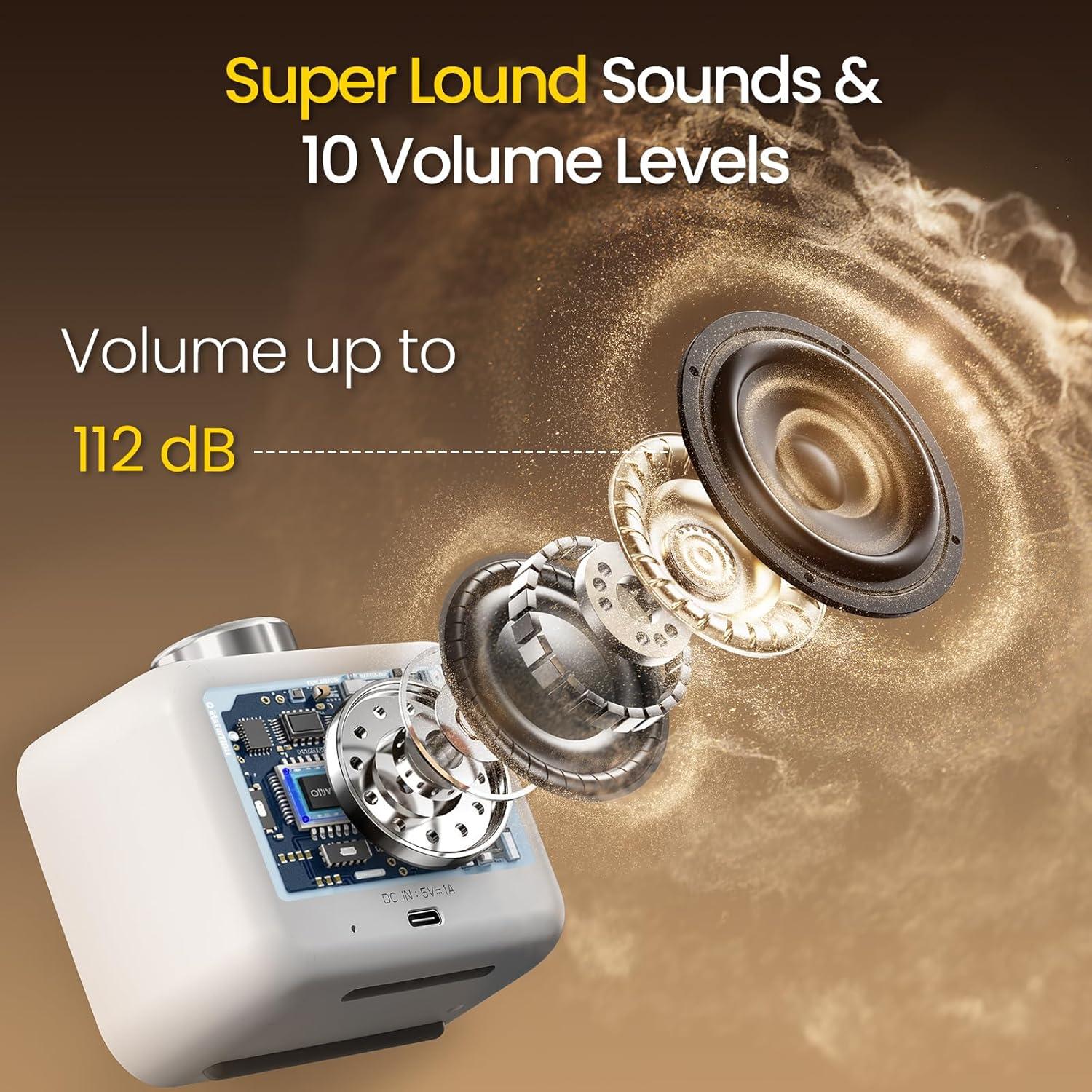 Reloj Despertador AIRIVO LCD Colorido con 4 Alarmas y 30 Sonidos