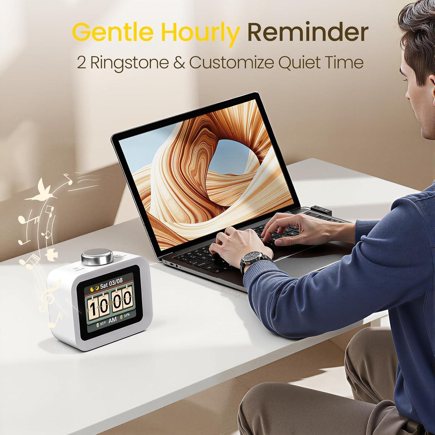 Reloj Despertador AIRIVO LCD Colorido con 4 Alarmas y 30 Sonidos