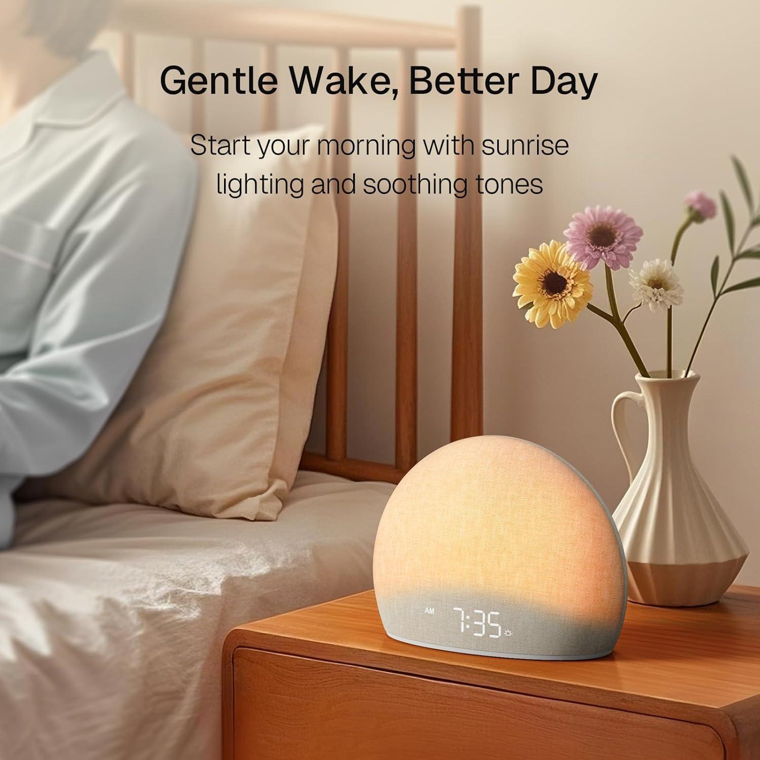 Reloj Despertador HOUSBAY TS9RA con Luz Amanecer y Bluetooth