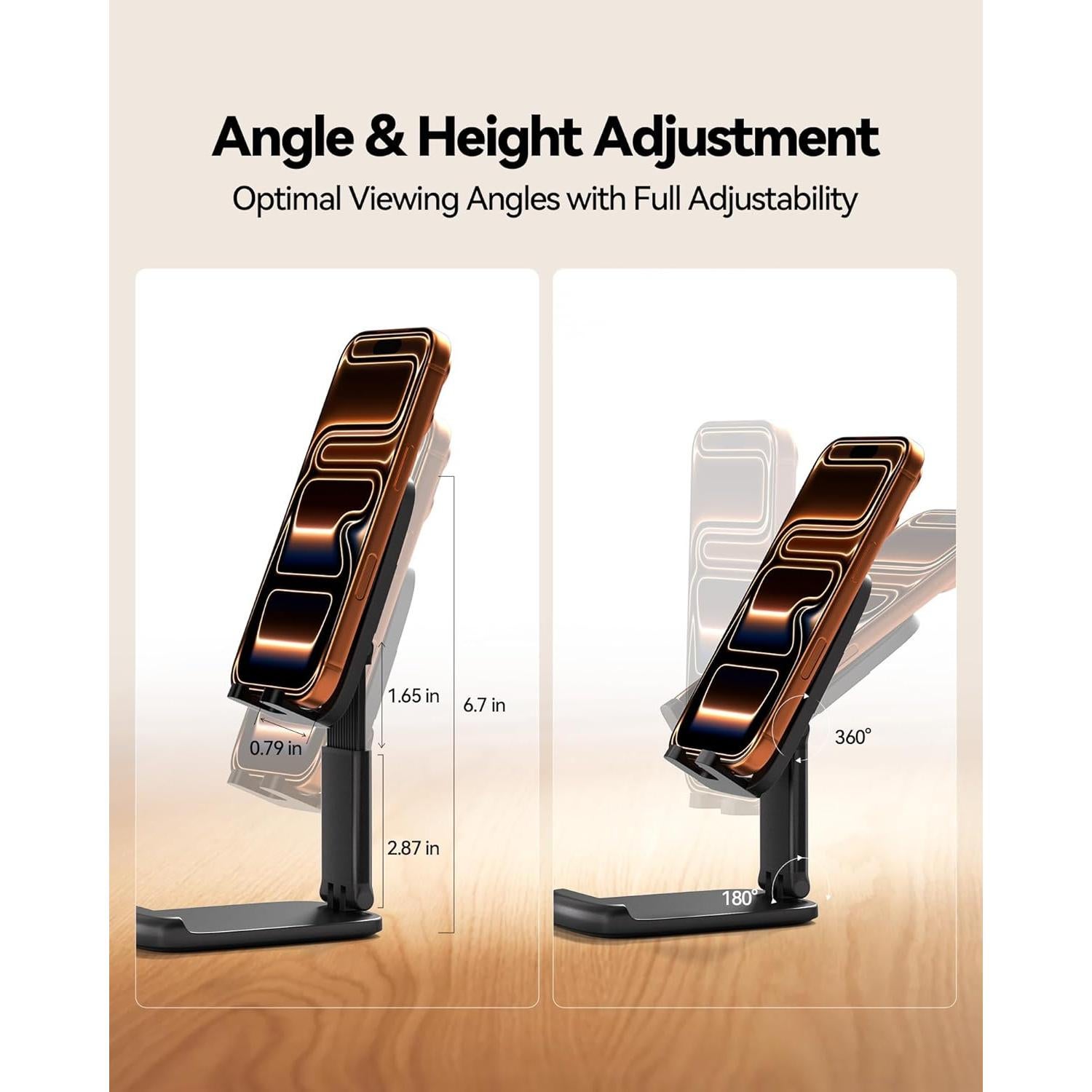 Soporte Plegable para Teléfono Móvil NKNZLY - 2 Paquetes, Ajustable