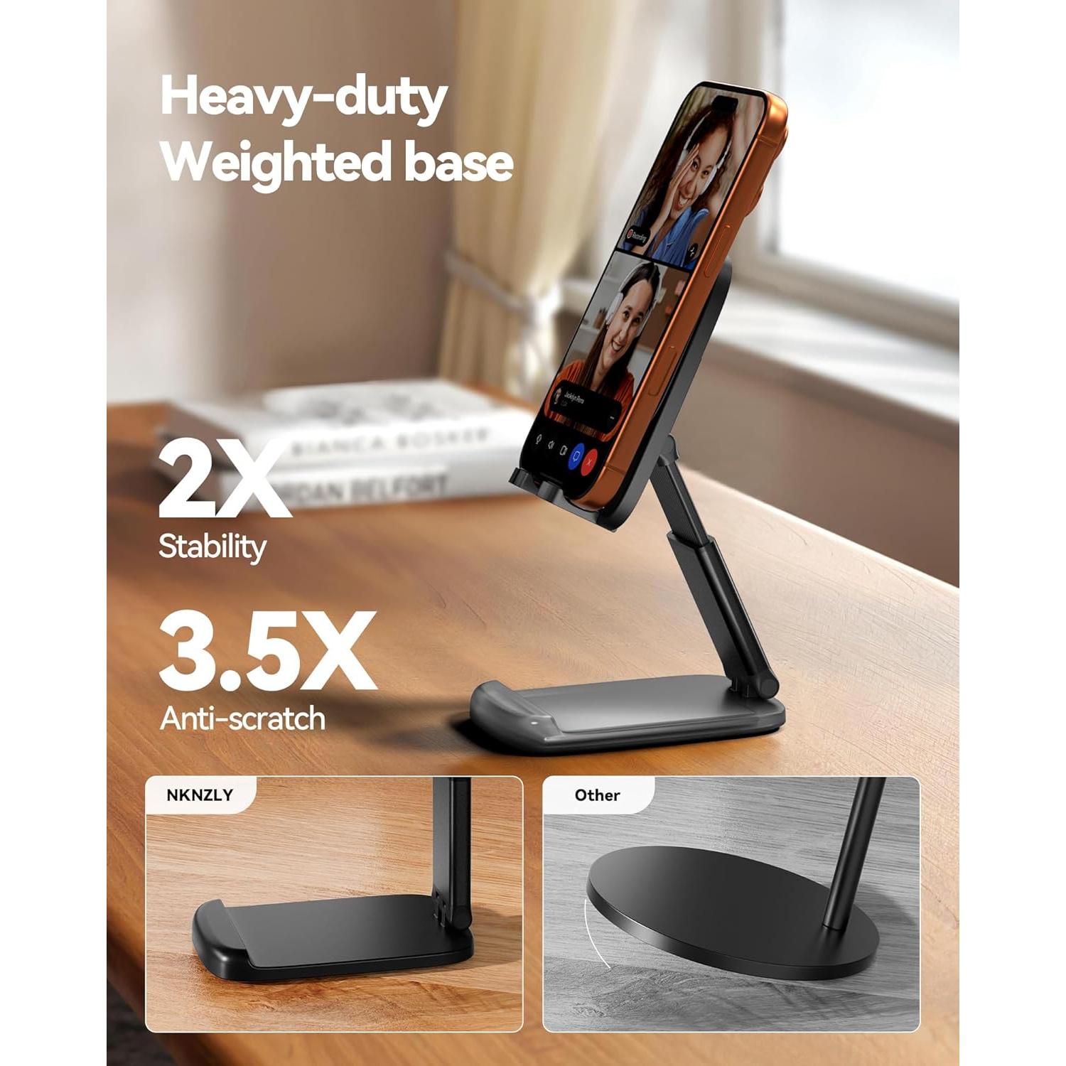 Soporte Plegable para Teléfono Móvil NKNZLY - 2 Paquetes, Ajustable