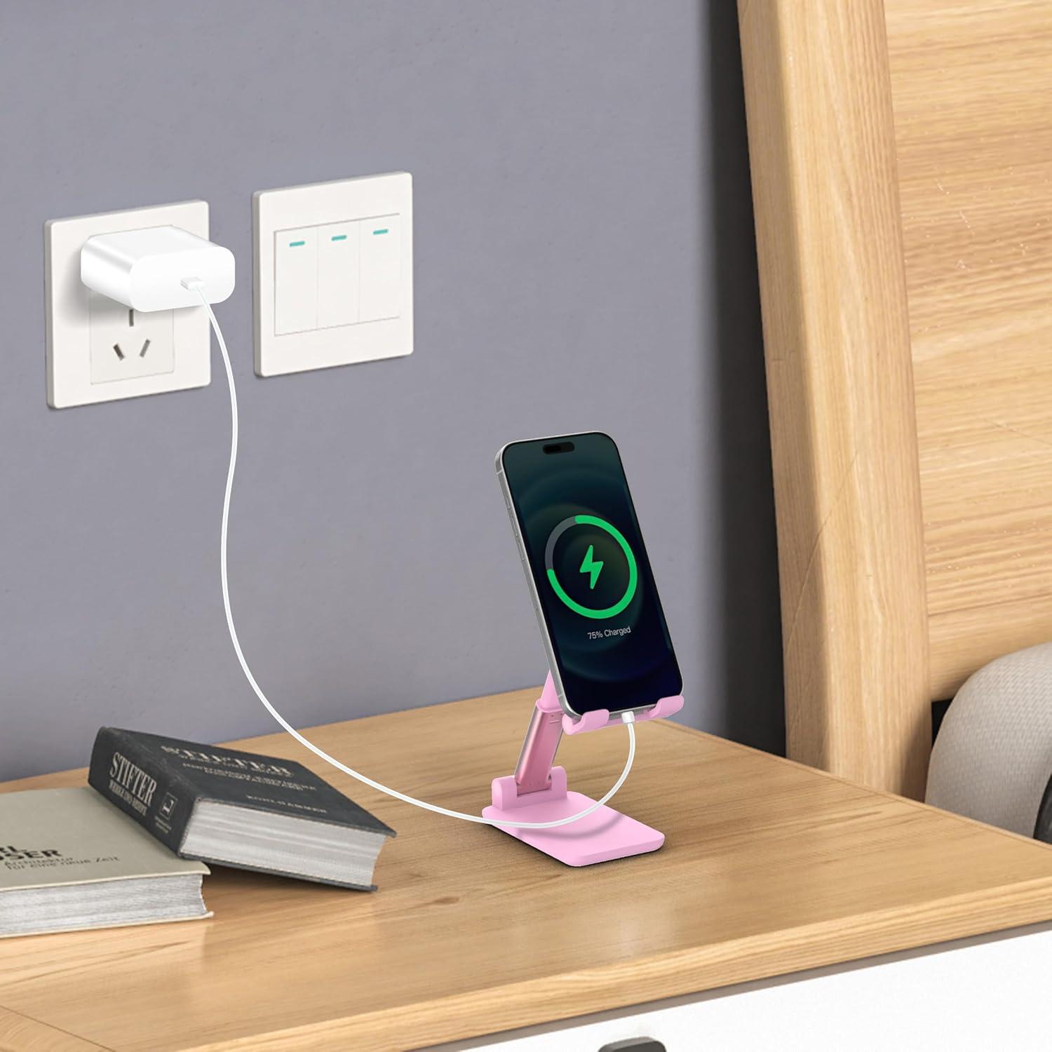 Soporte Ajustable para Teléfono Móvil HZZADZXW Rosa 4-8"