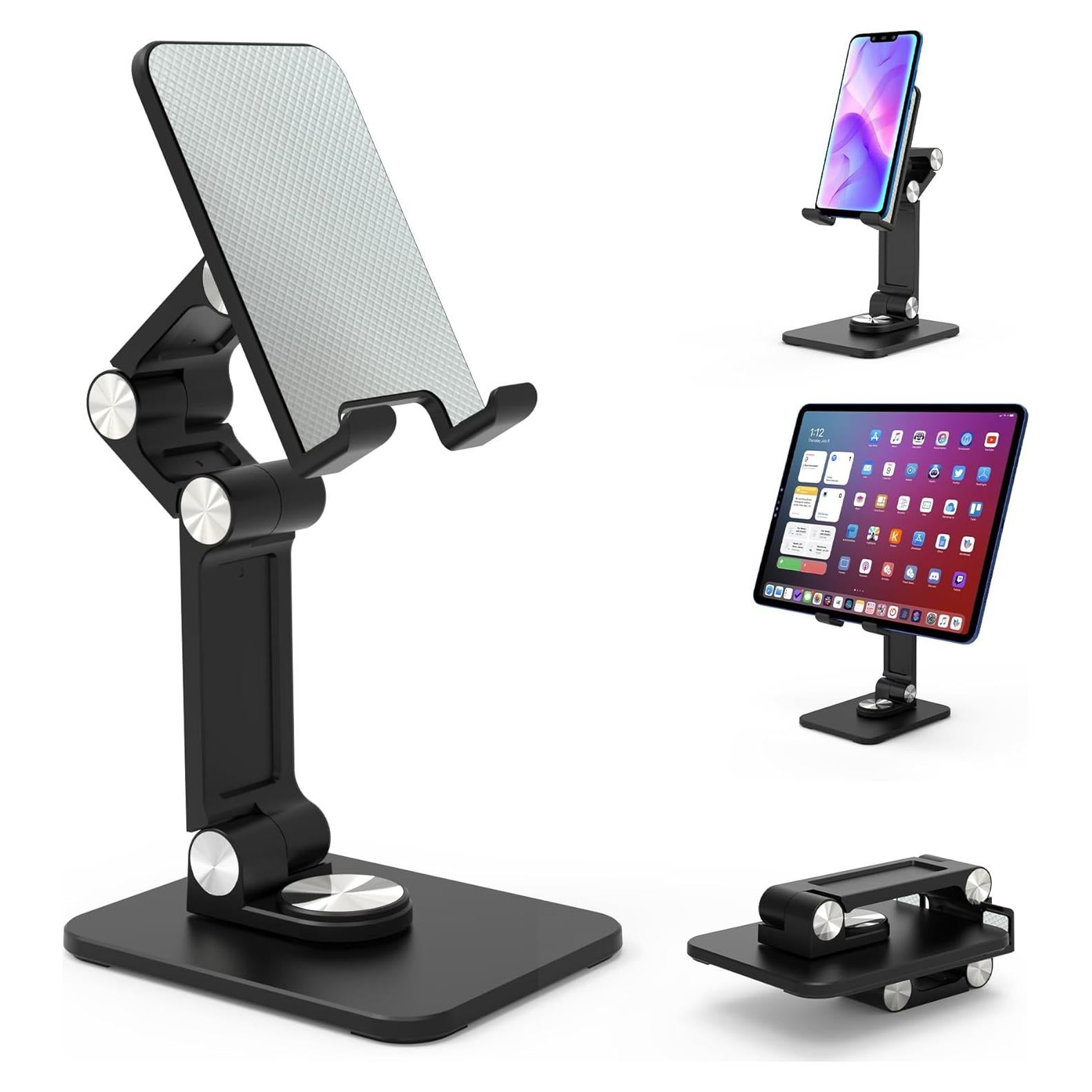 Soporte Plegable para Teléfono Jusanice 360° Ajustable Negro