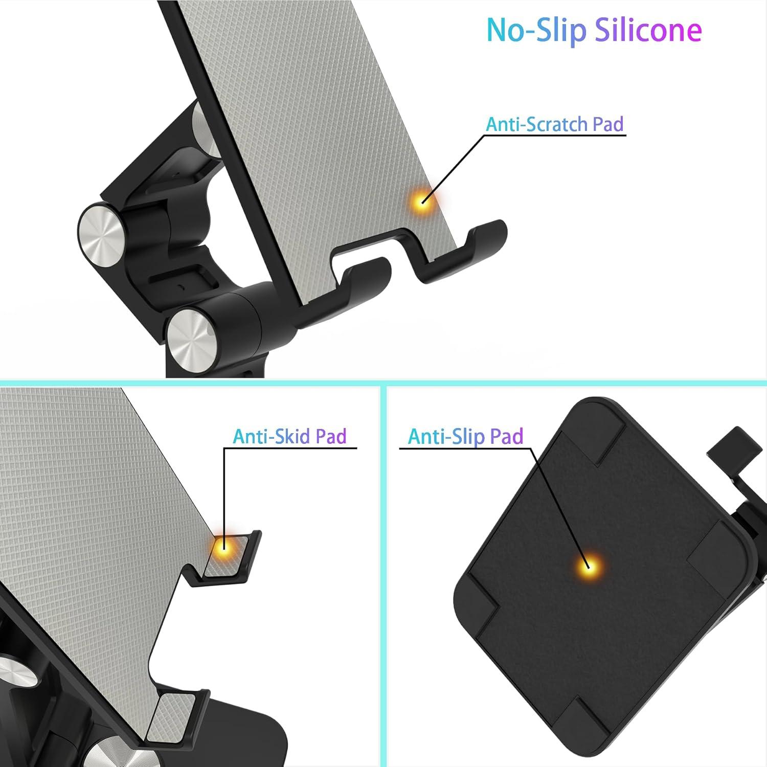 Soporte Plegable para Teléfono Jusanice 360° Ajustable Negro