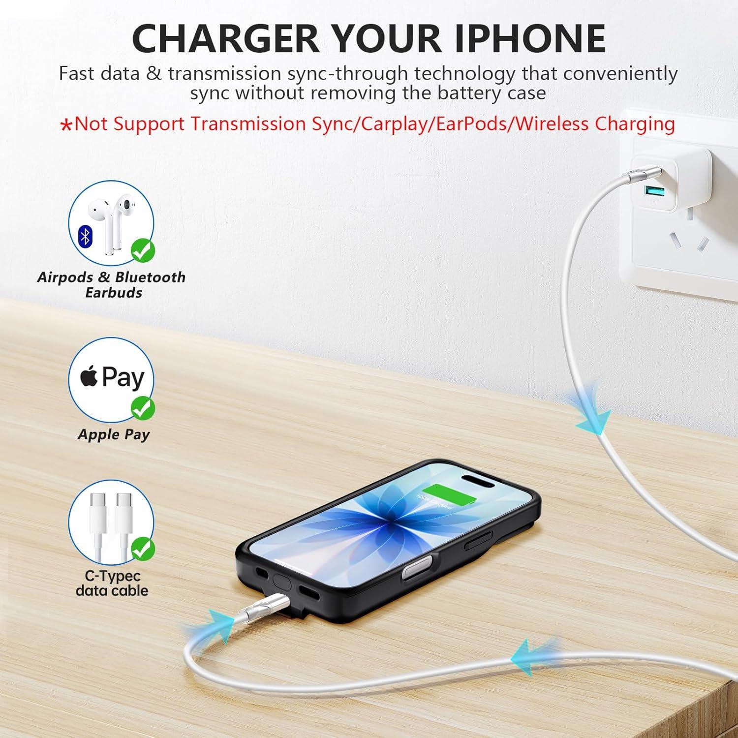 Estuche de Batería BOPPS para iPhone 17 8500mAh Negro