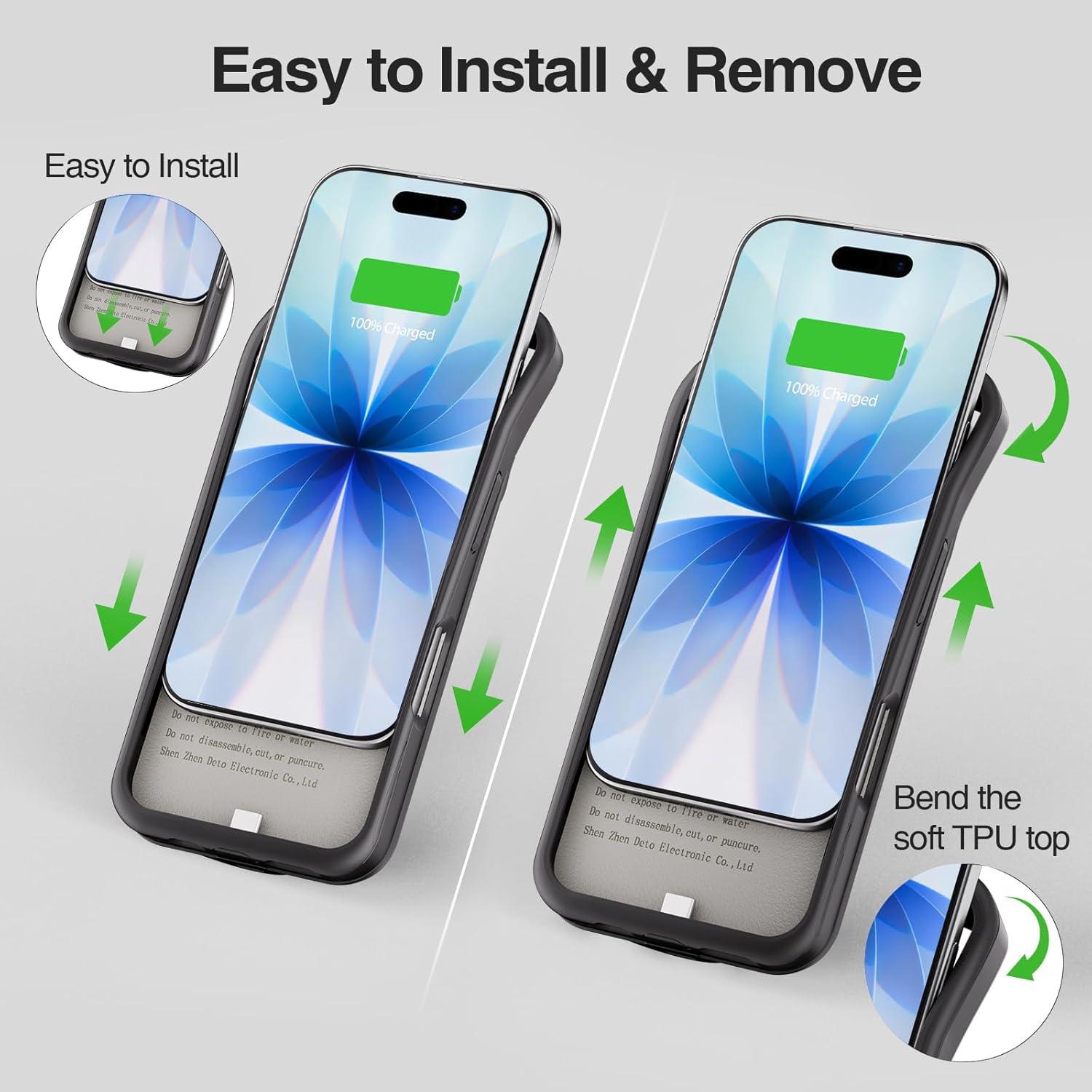 Estuche de Batería BOPPS para iPhone 17 8500mAh Negro