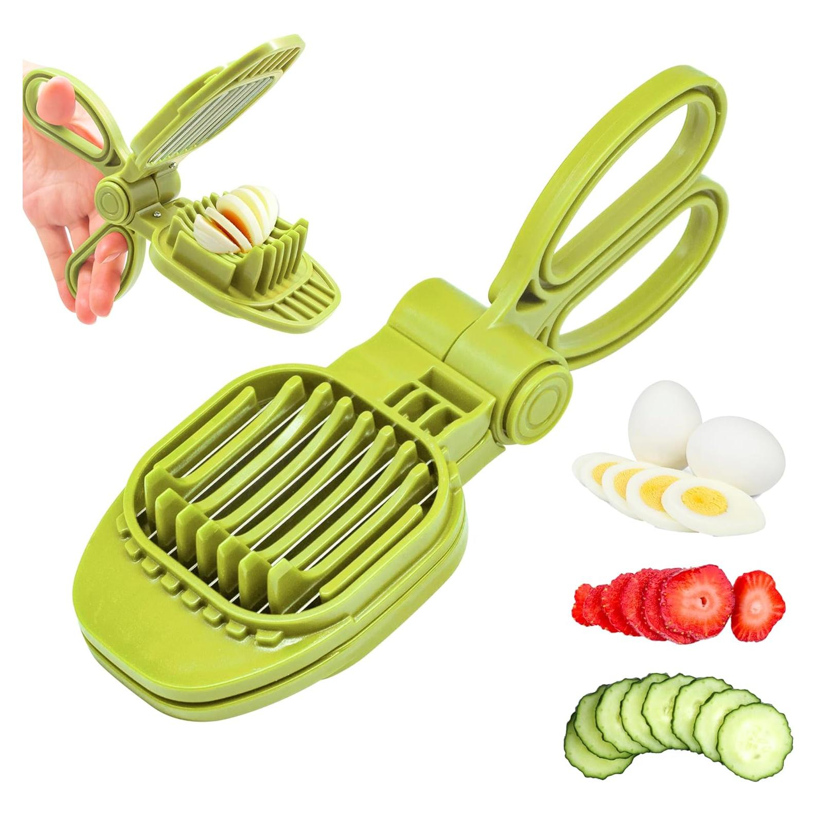 Cortador de Frutas CEHNCEH Verde - Multiusos para Huevos y Verduras