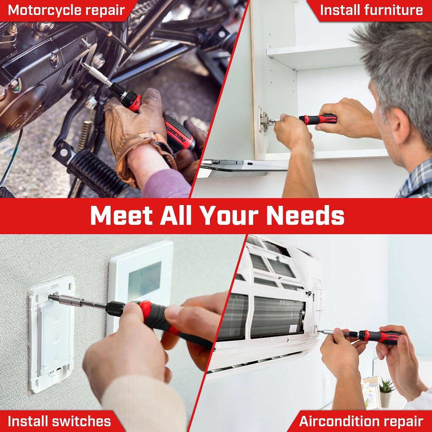 Juego de Destornilladores 21 en 1 IRONCUBE con Puntas Magnéticas