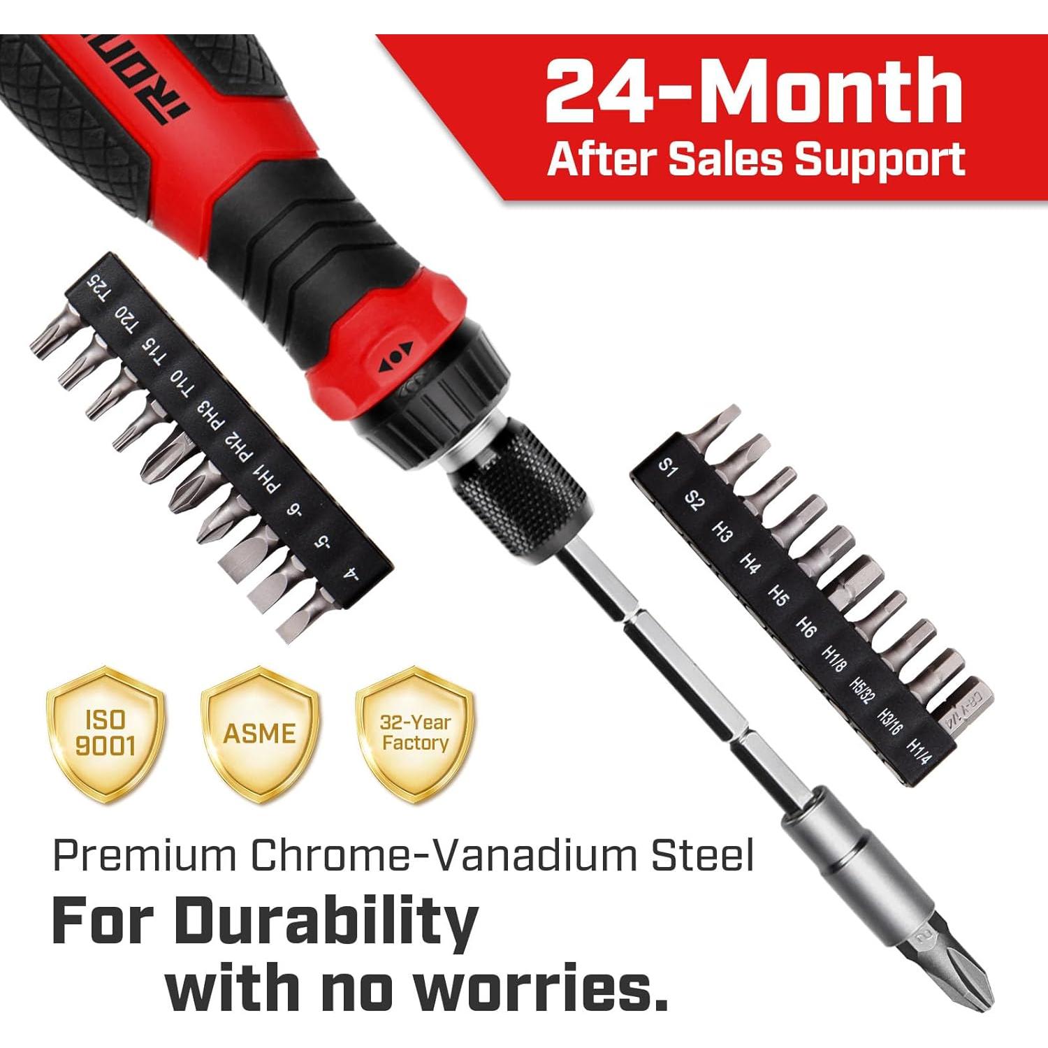 Juego de Destornilladores 21 en 1 IRONCUBE con Puntas Magnéticas