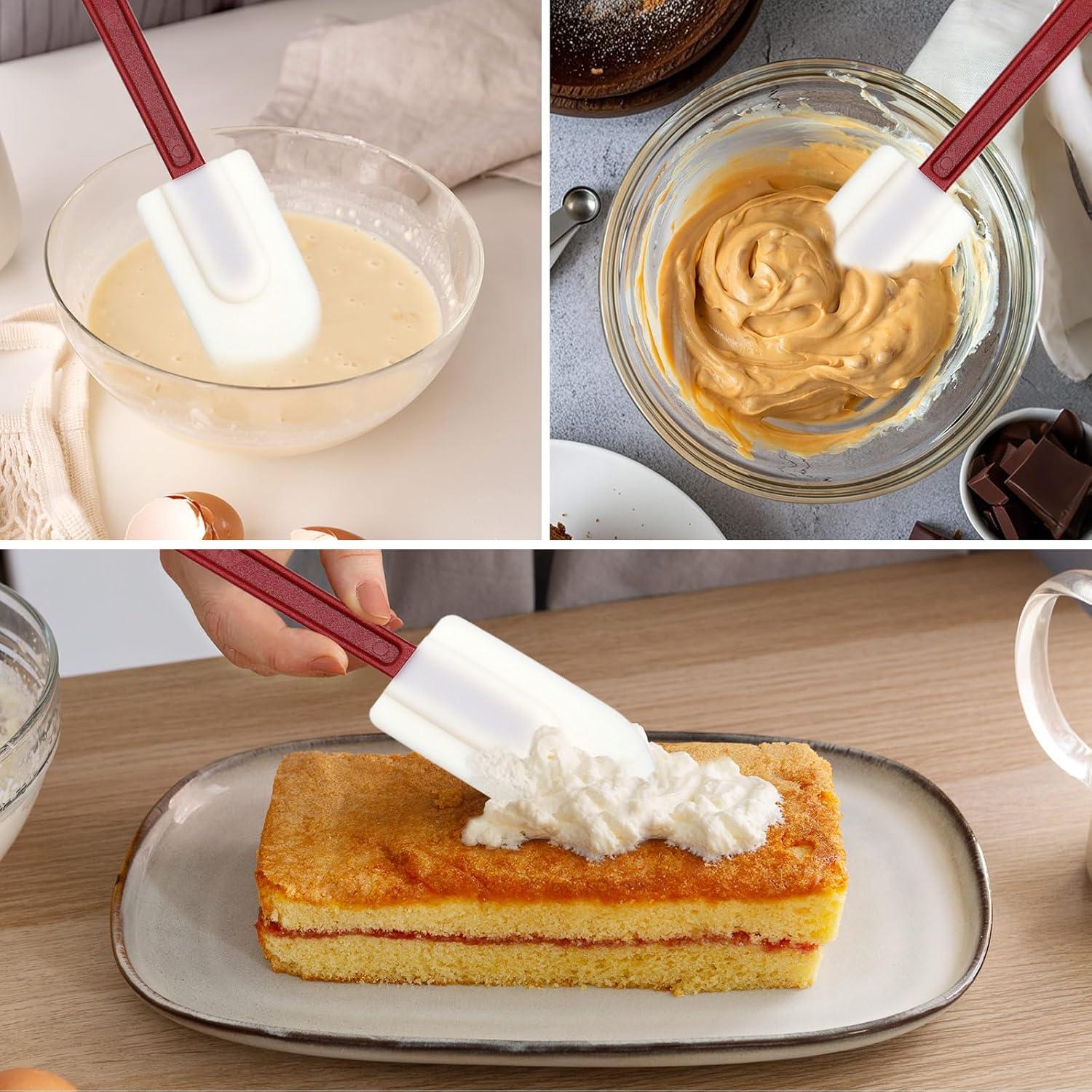 Juego de 4 Espátulas de Silicona JOLYEAK 25.4 cm Resistentes al Calor