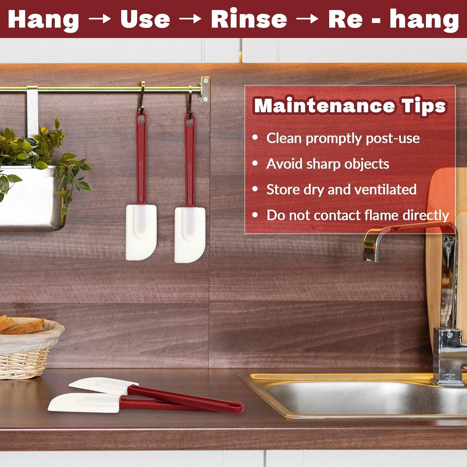 Juego de 4 Espátulas de Silicona JOLYEAK 25.4 cm Resistentes al Calor