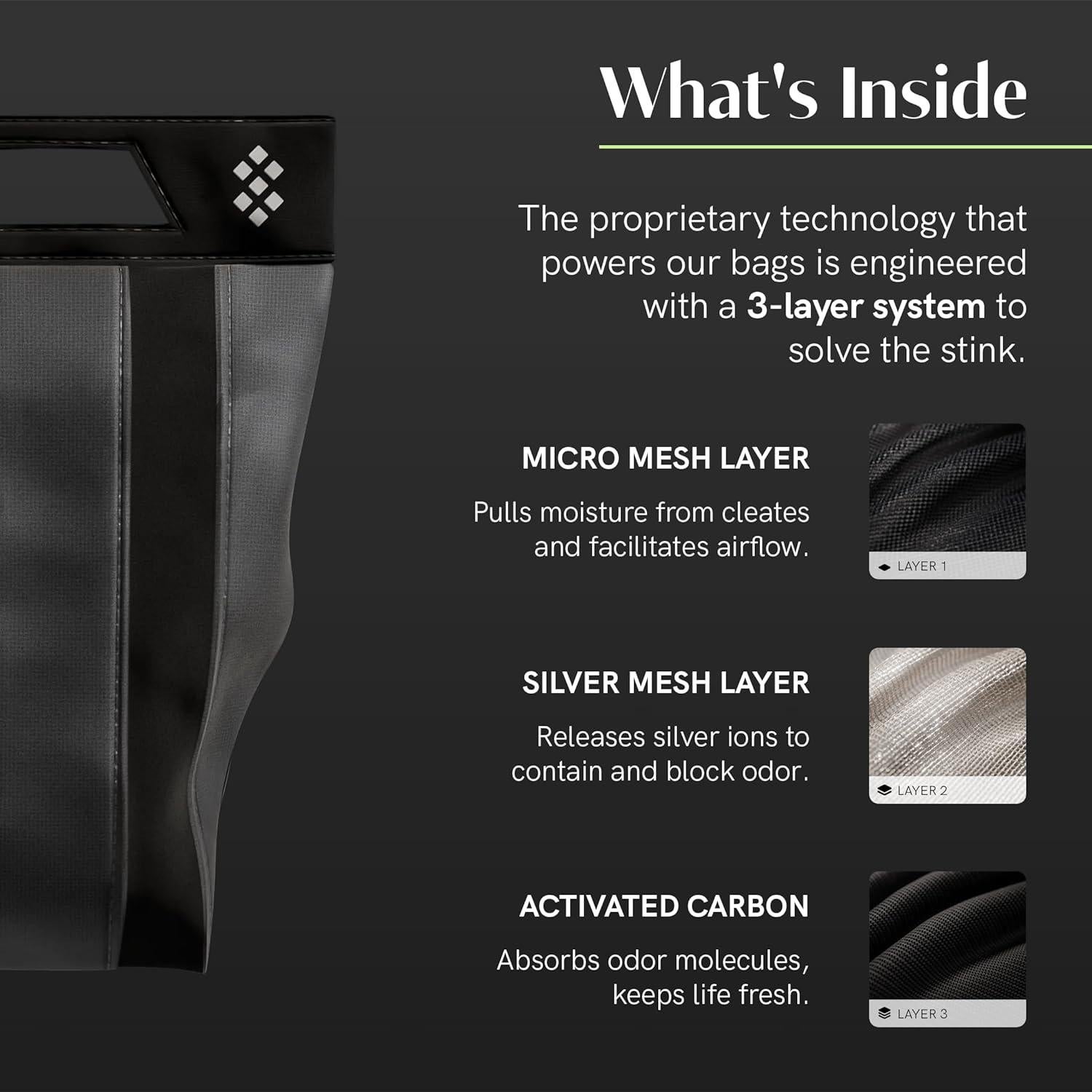 Bolsa a Prueba de Olores Salt Athletic - Tamaño Regular - Ideal para Botas y Zapatillas