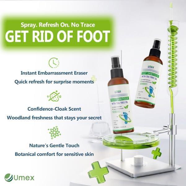 Spray Desodorante para Pies y Calzado Umex 100ml - Aceite de Árbol de Té