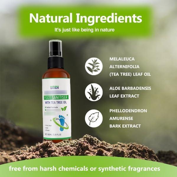 Spray Desodorante para Pies y Calzado Umex 100ml - Aceite de Árbol de Té